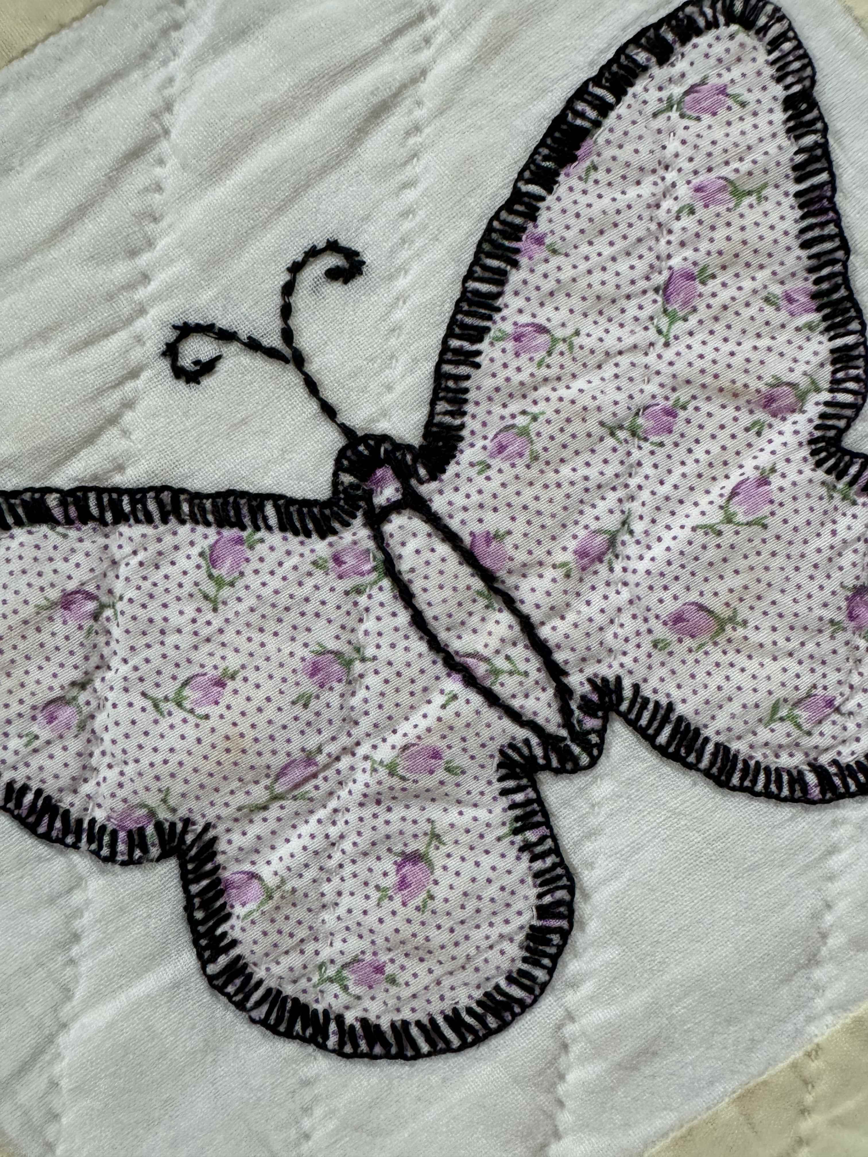 **SOLD Vintage Quilt Butterfly Applique SOLD**