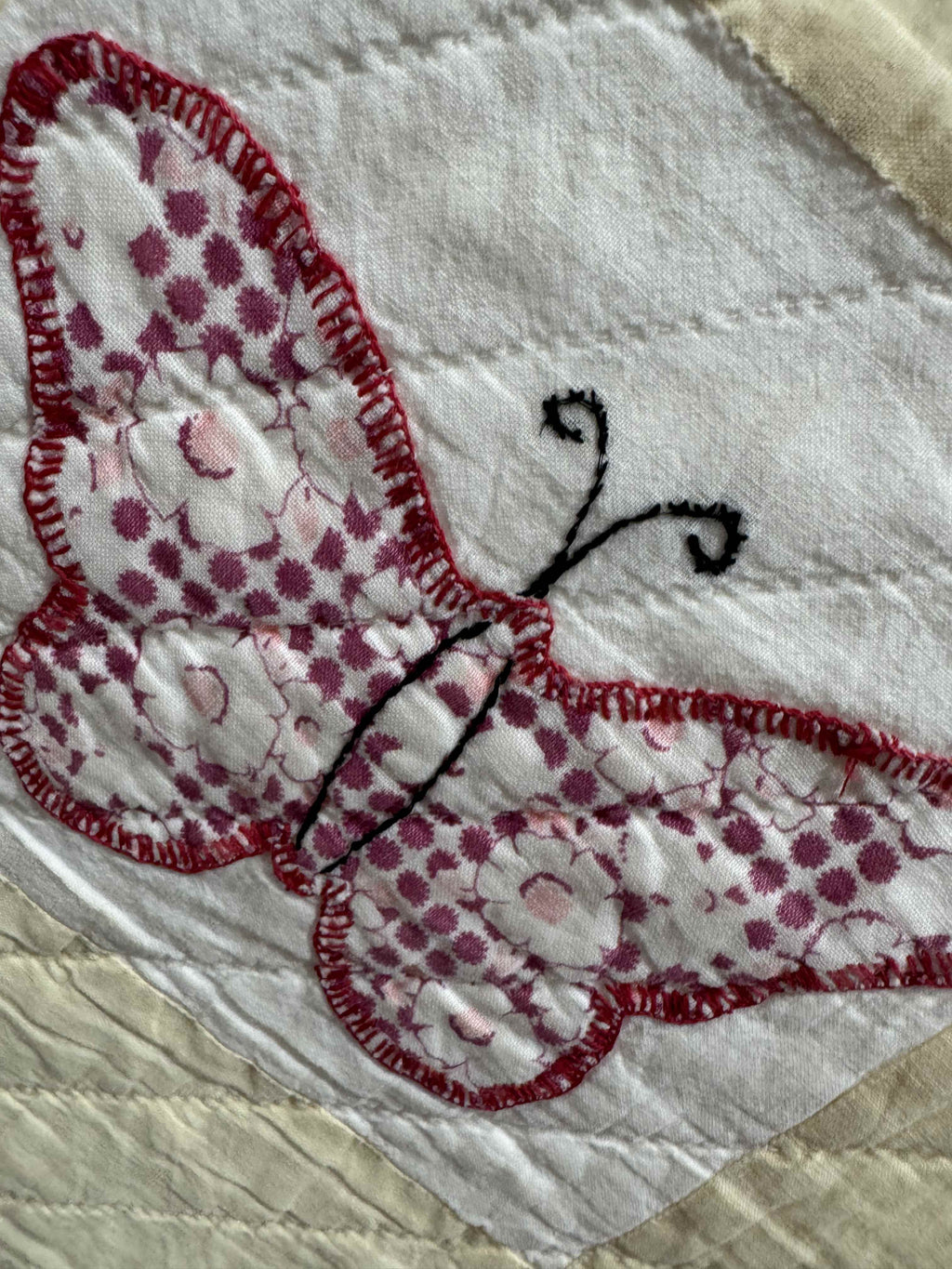 **SOLD Vintage Quilt Butterfly Applique SOLD**