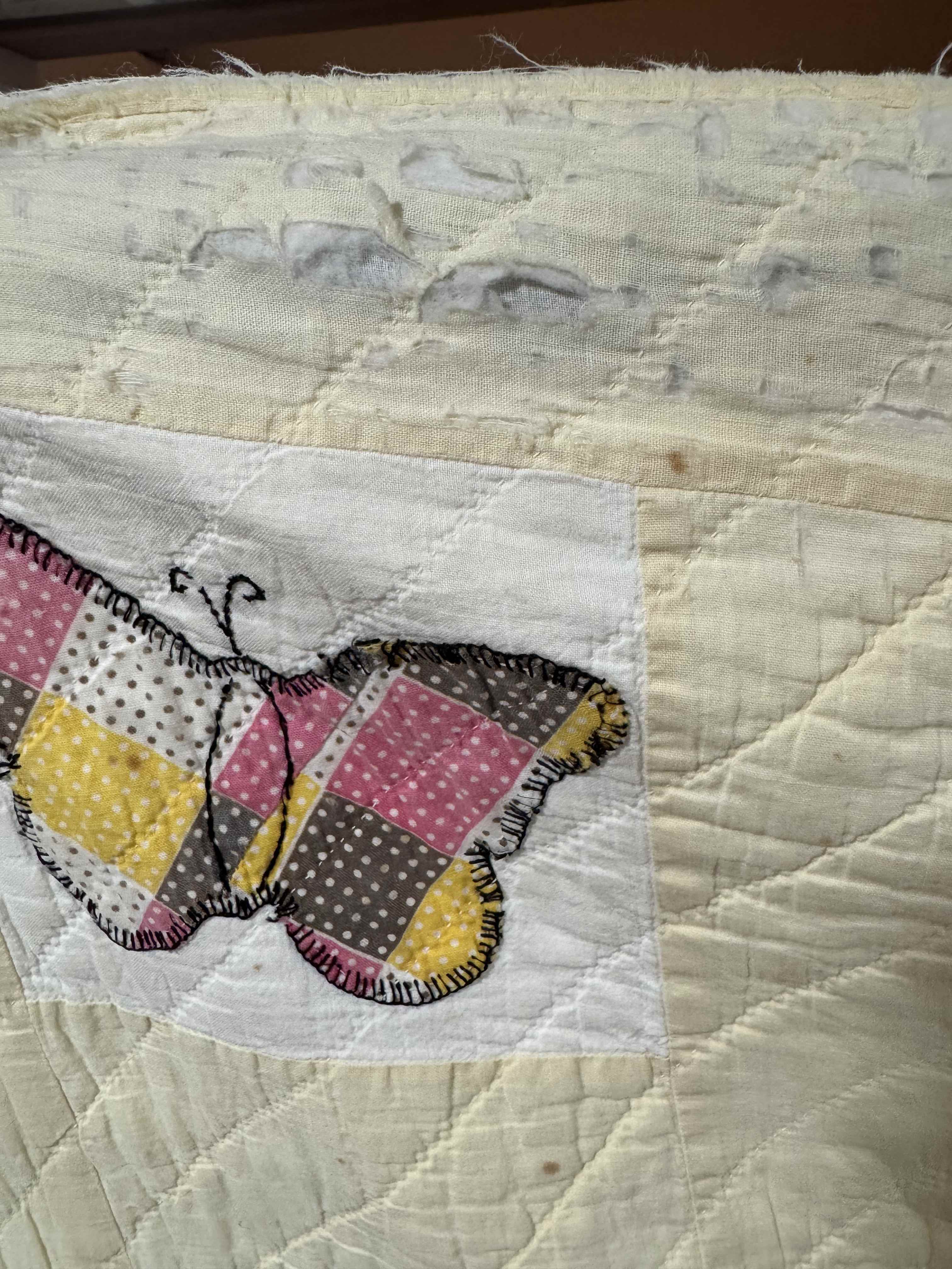 **SOLD Vintage Quilt Butterfly Applique SOLD**