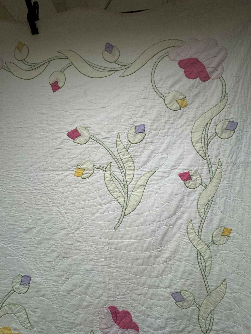 Vintage Quilt Yankee Garden Floral Applique