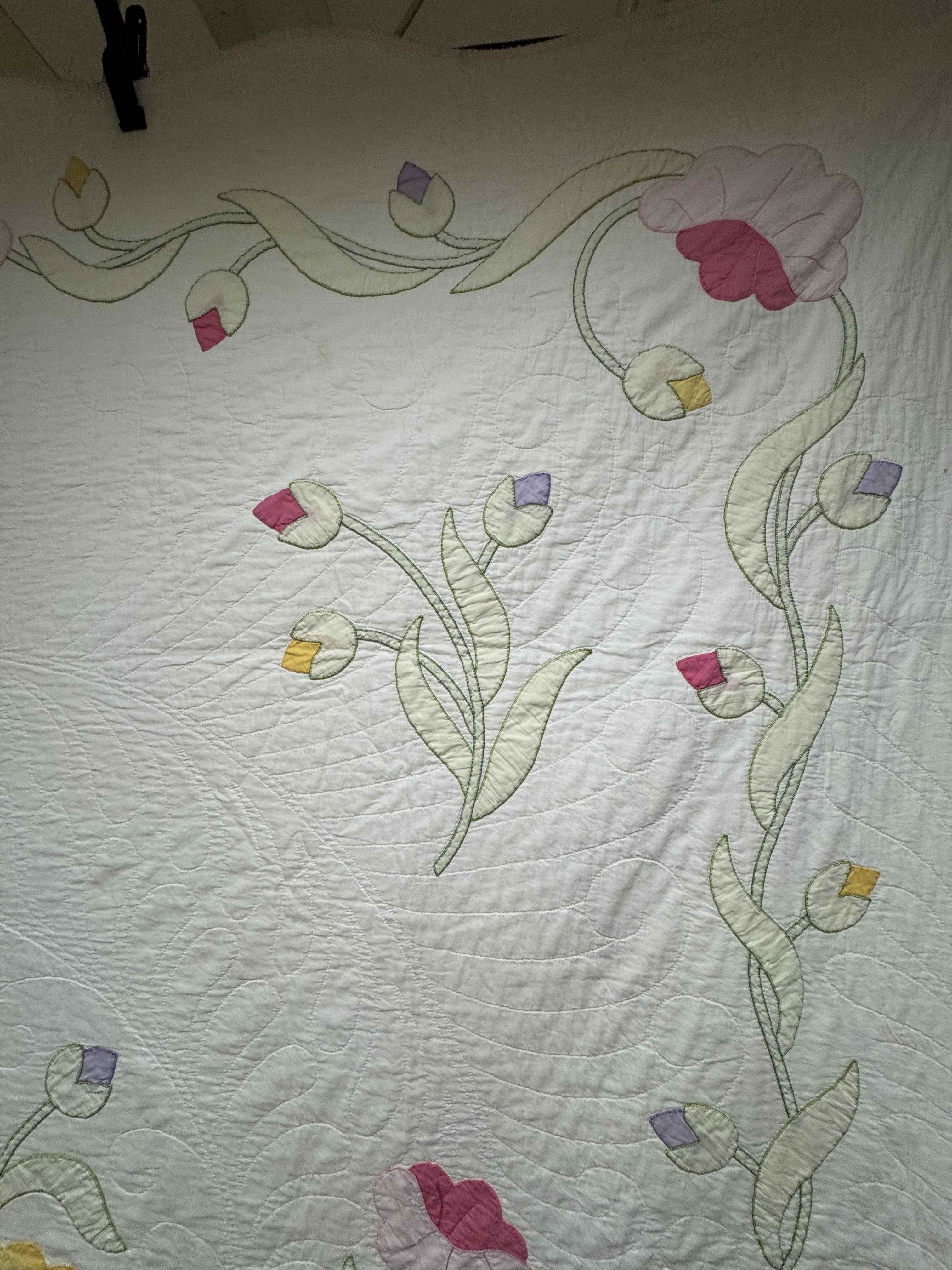 Vintage Quilt Yankee Garden Floral Applique