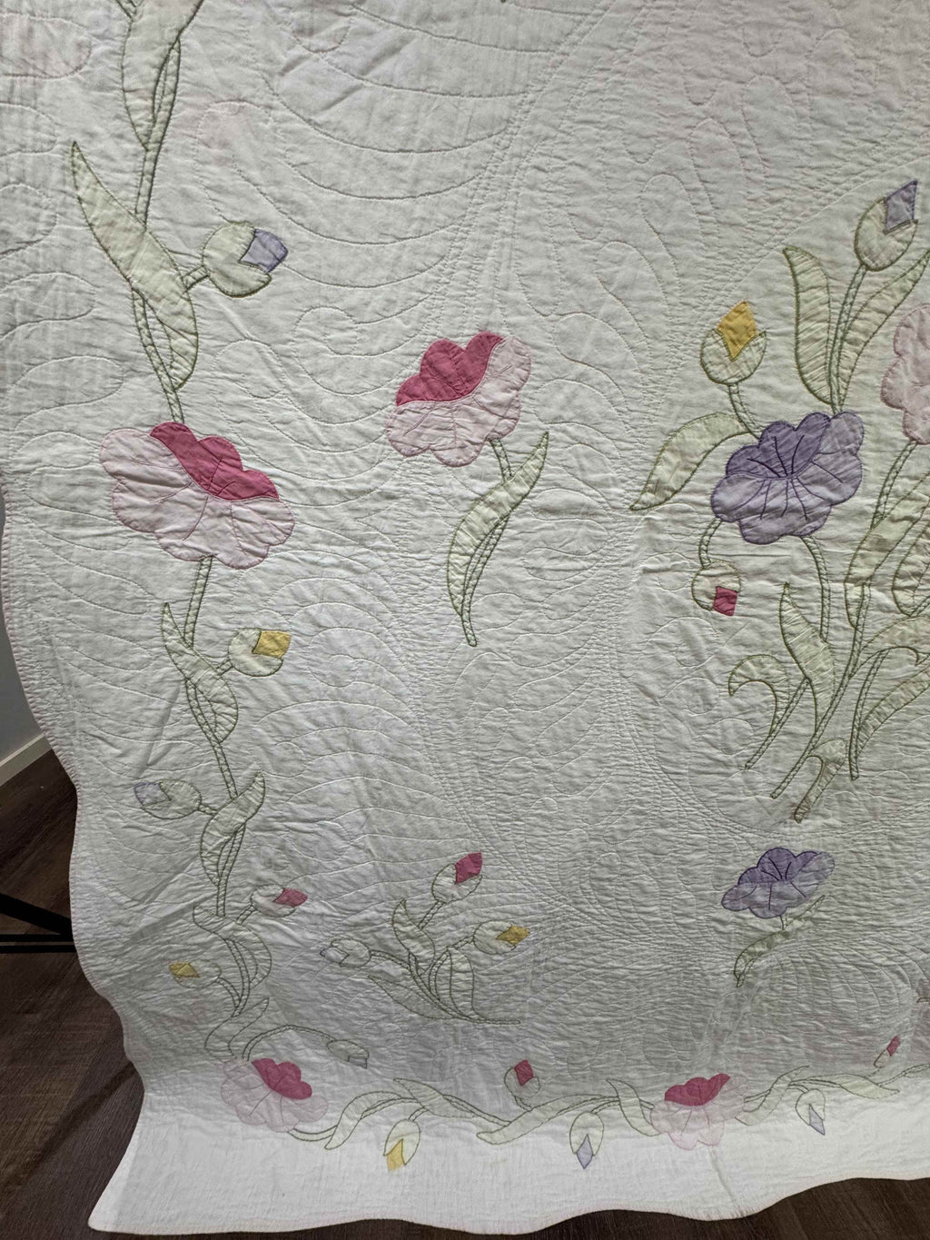 Vintage Quilt Yankee Garden Floral Applique