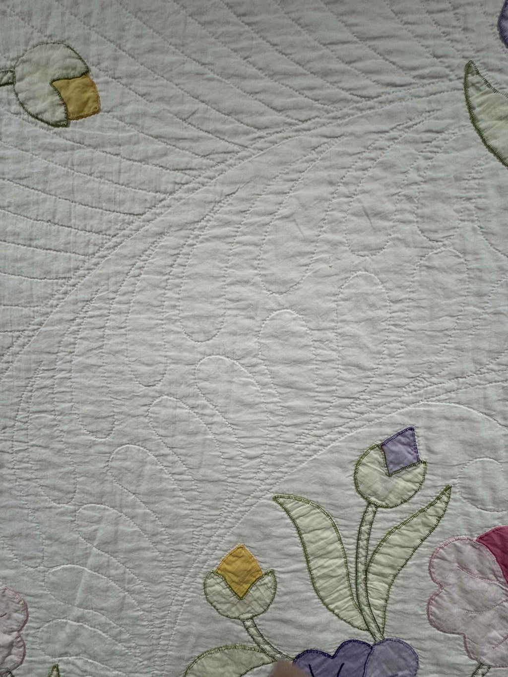 Vintage Quilt Yankee Garden Floral Applique