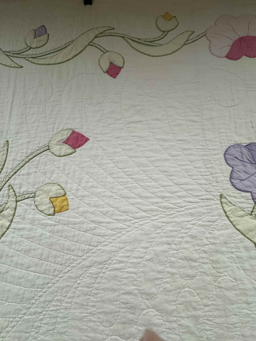 Vintage Quilt Yankee Garden Floral Applique
