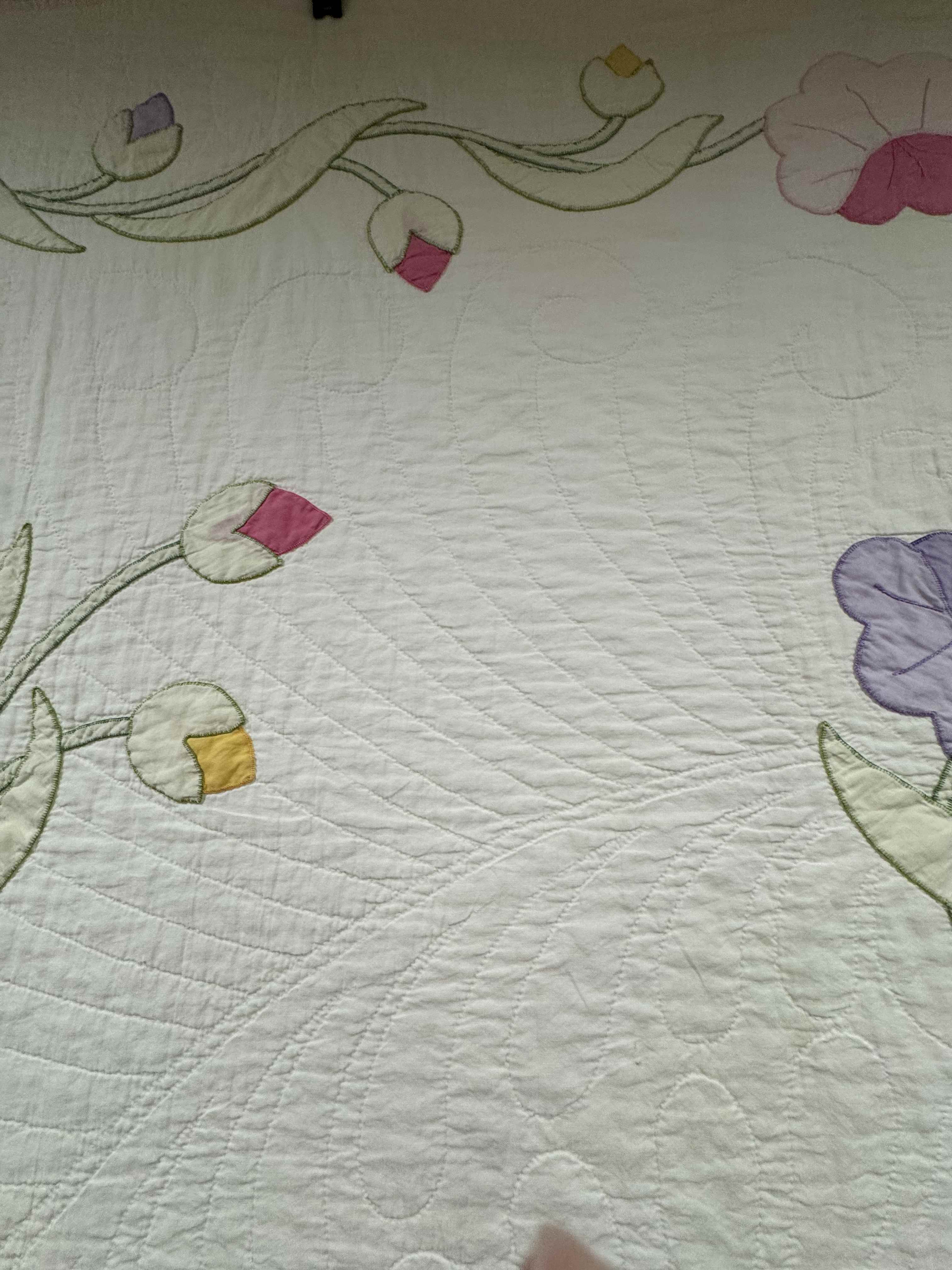 Vintage Quilt Yankee Garden Floral Applique