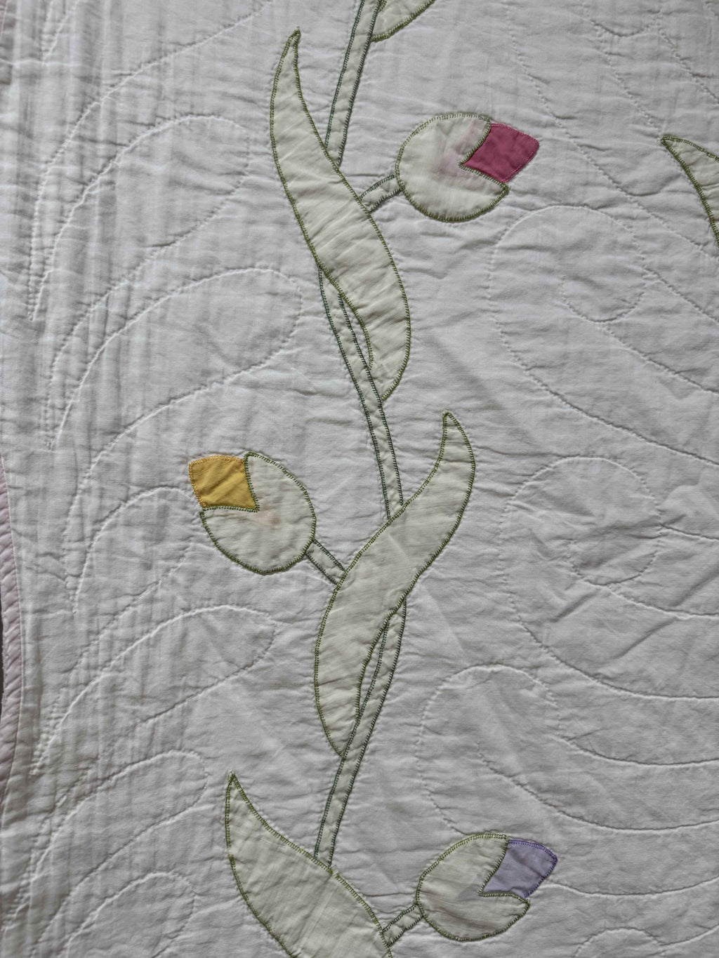Vintage Quilt Yankee Garden Floral Applique