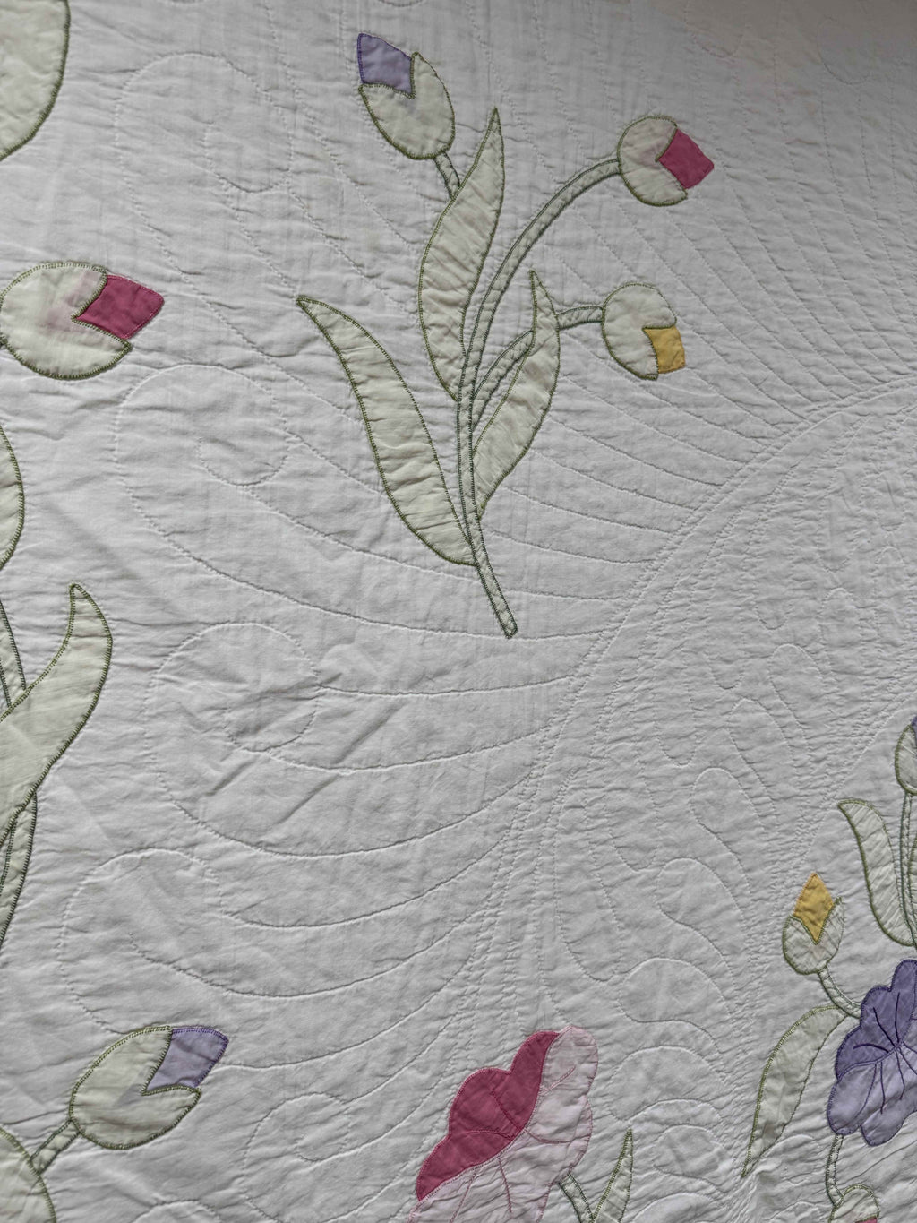 Vintage Quilt Yankee Garden Floral Applique