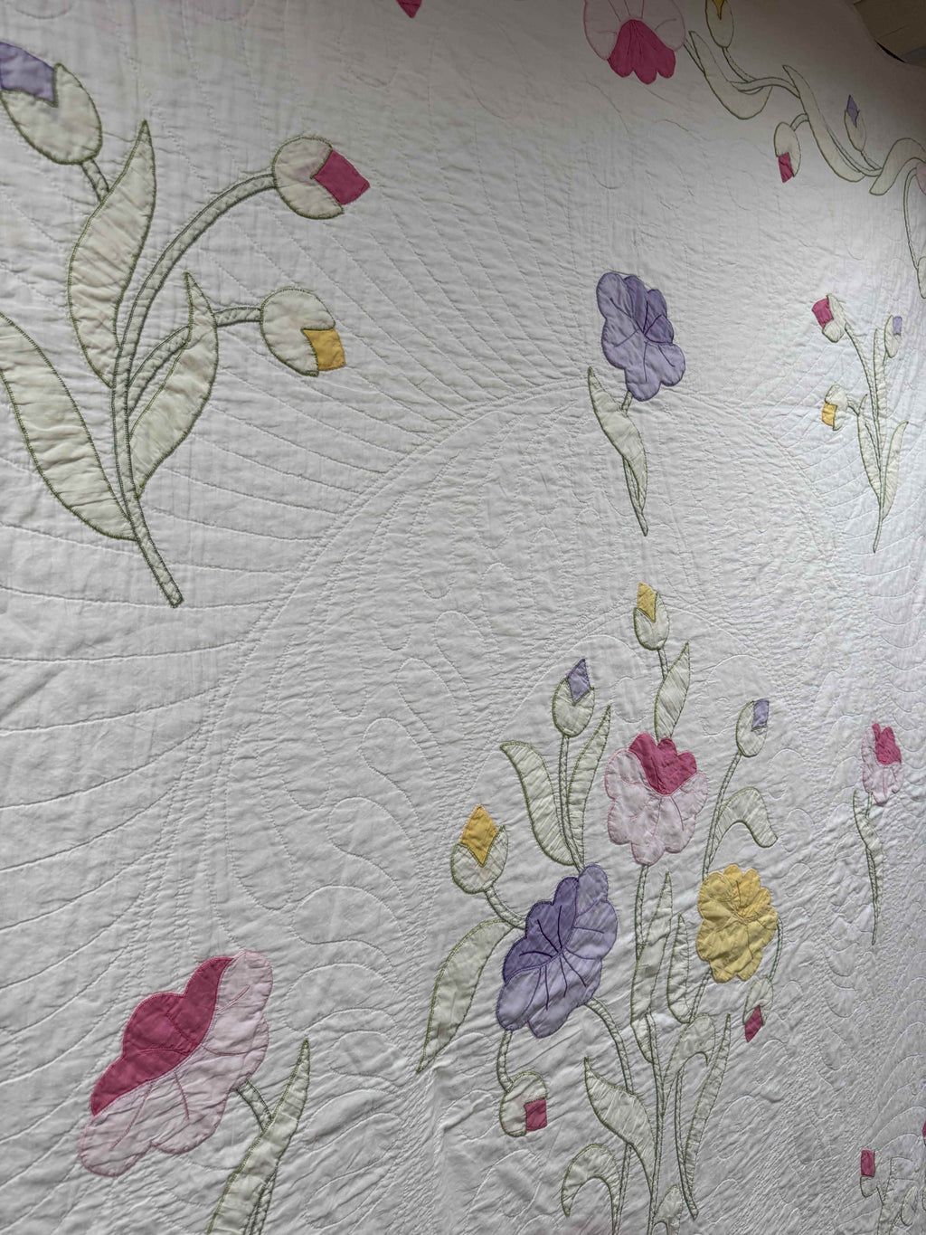 Vintage Quilt Yankee Garden Floral Applique
