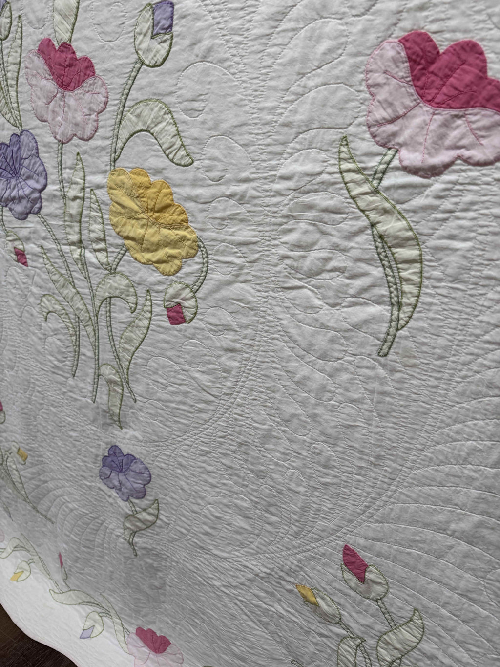 Vintage Quilt Yankee Garden Floral Applique
