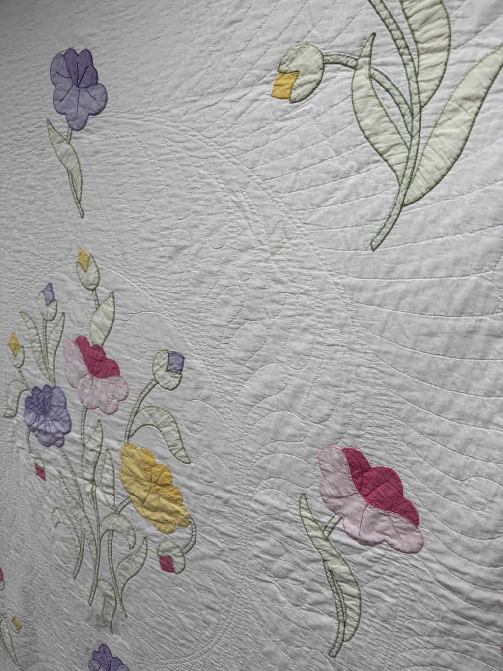 Vintage Quilt Yankee Garden Floral Applique