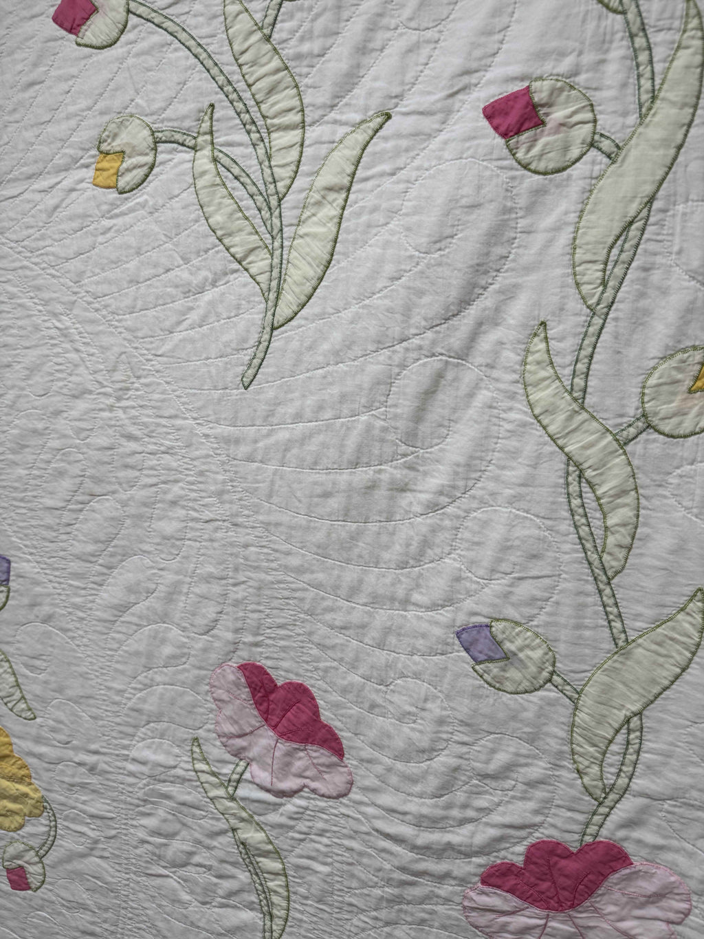 Vintage Quilt Yankee Garden Floral Applique