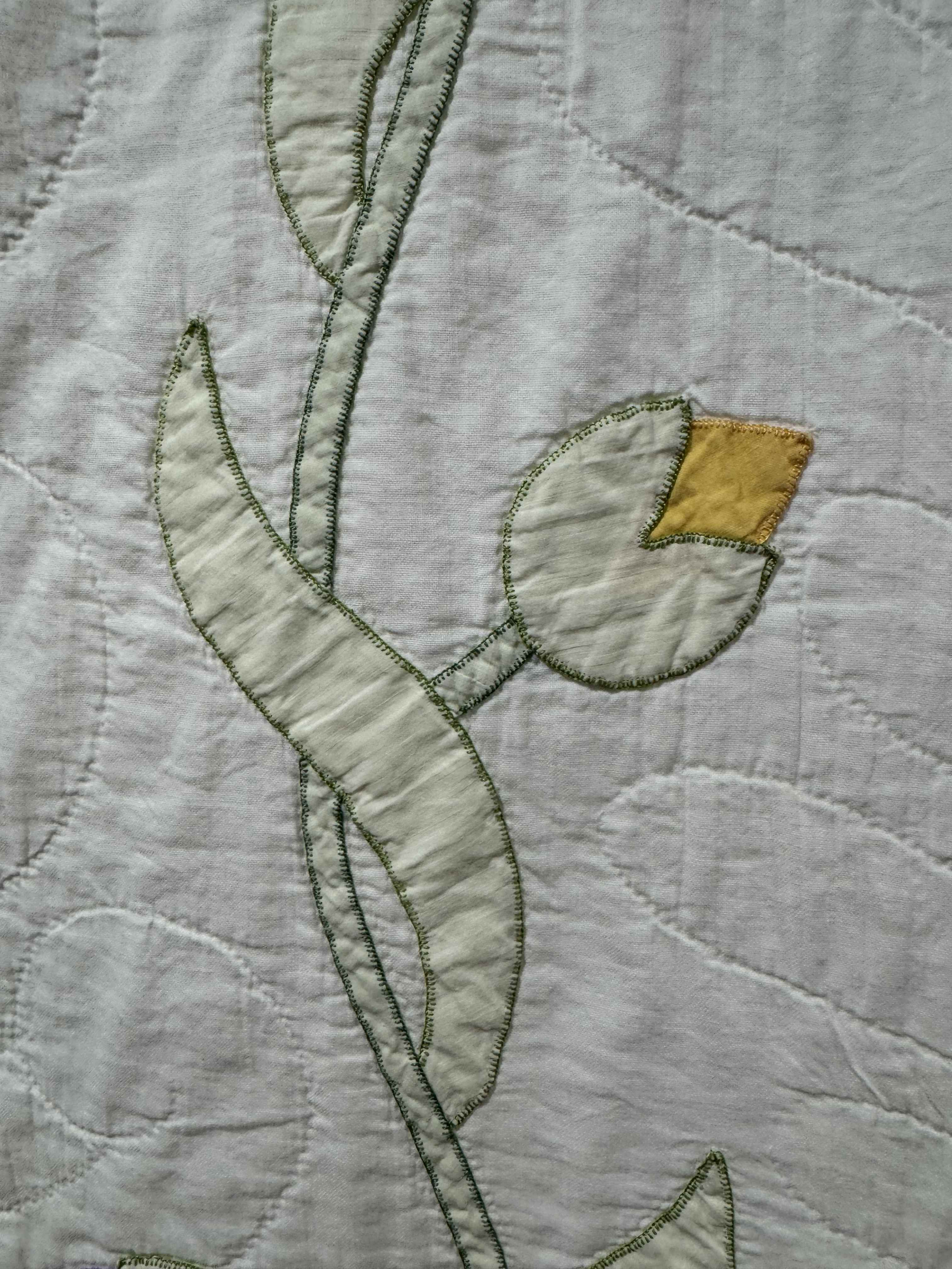 Vintage Quilt Yankee Garden Floral Applique