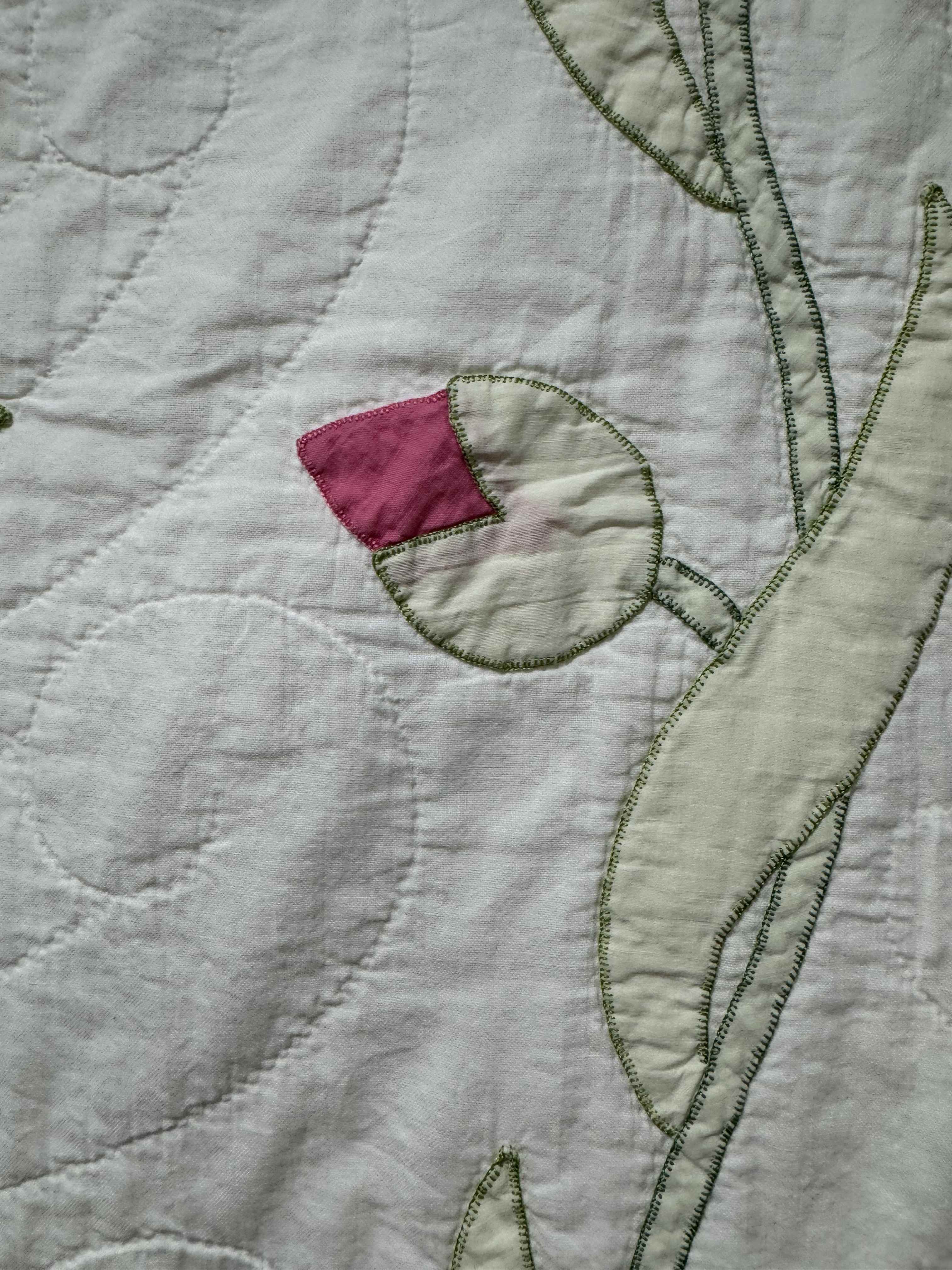 Vintage Quilt Yankee Garden Floral Applique