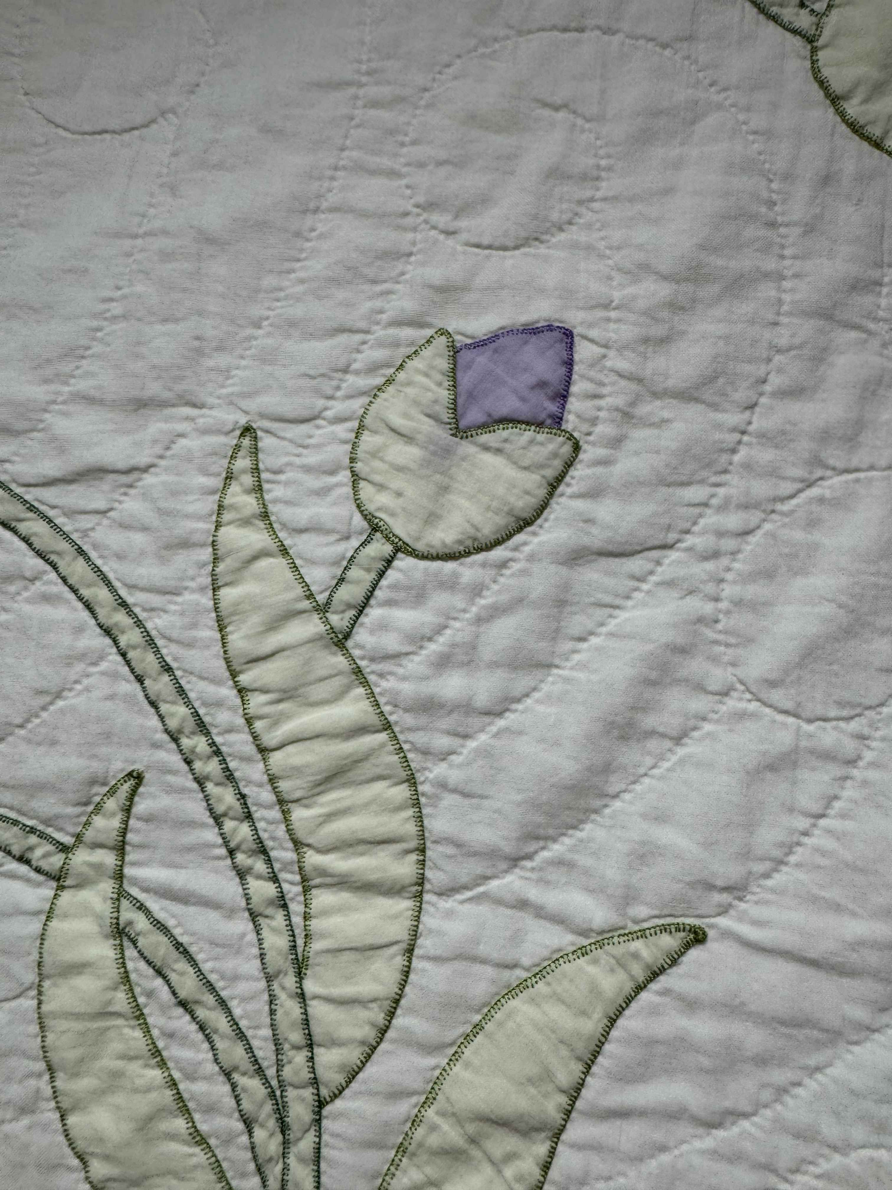 Vintage Quilt Yankee Garden Floral Applique