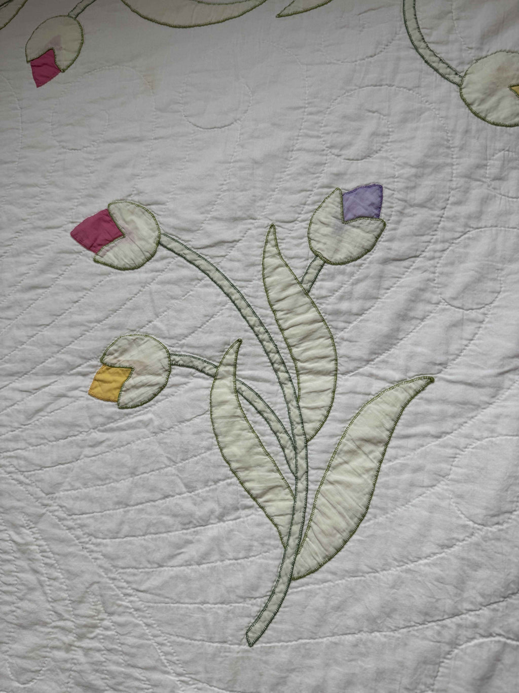 Vintage Quilt Yankee Garden Floral Applique