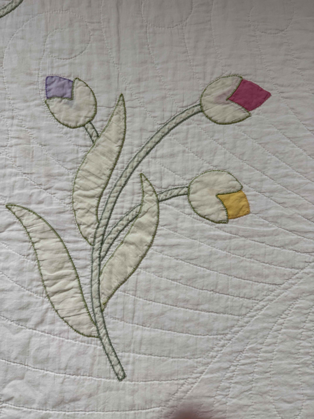 Vintage Quilt Yankee Garden Floral Applique