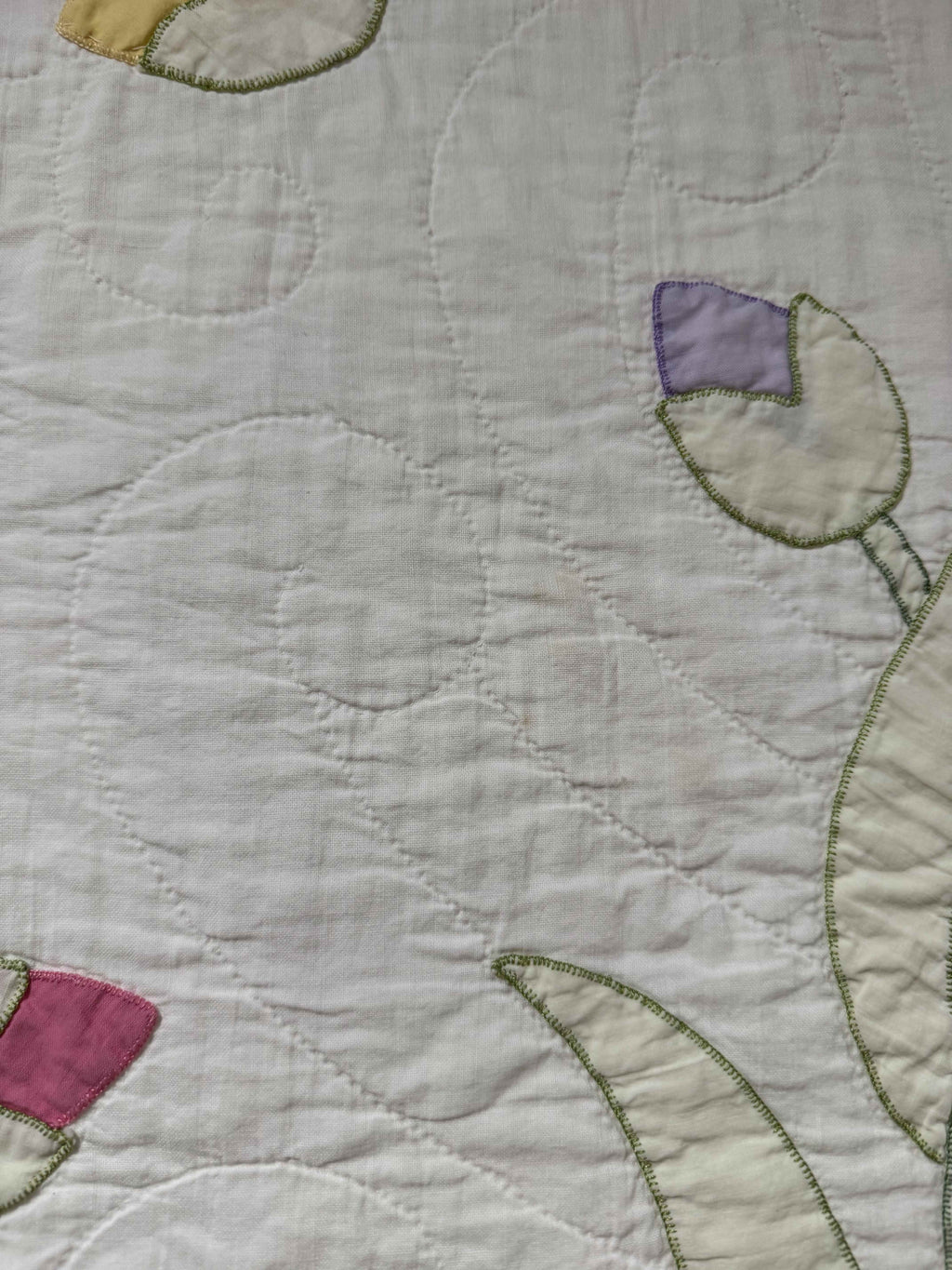 Vintage Quilt Yankee Garden Floral Applique