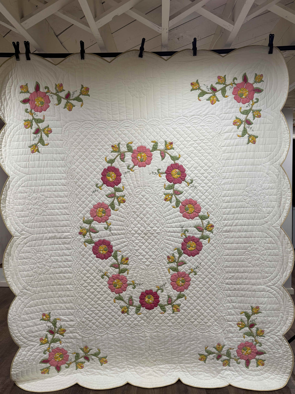 Vintage Quilt Calico Rose Kit Quilt