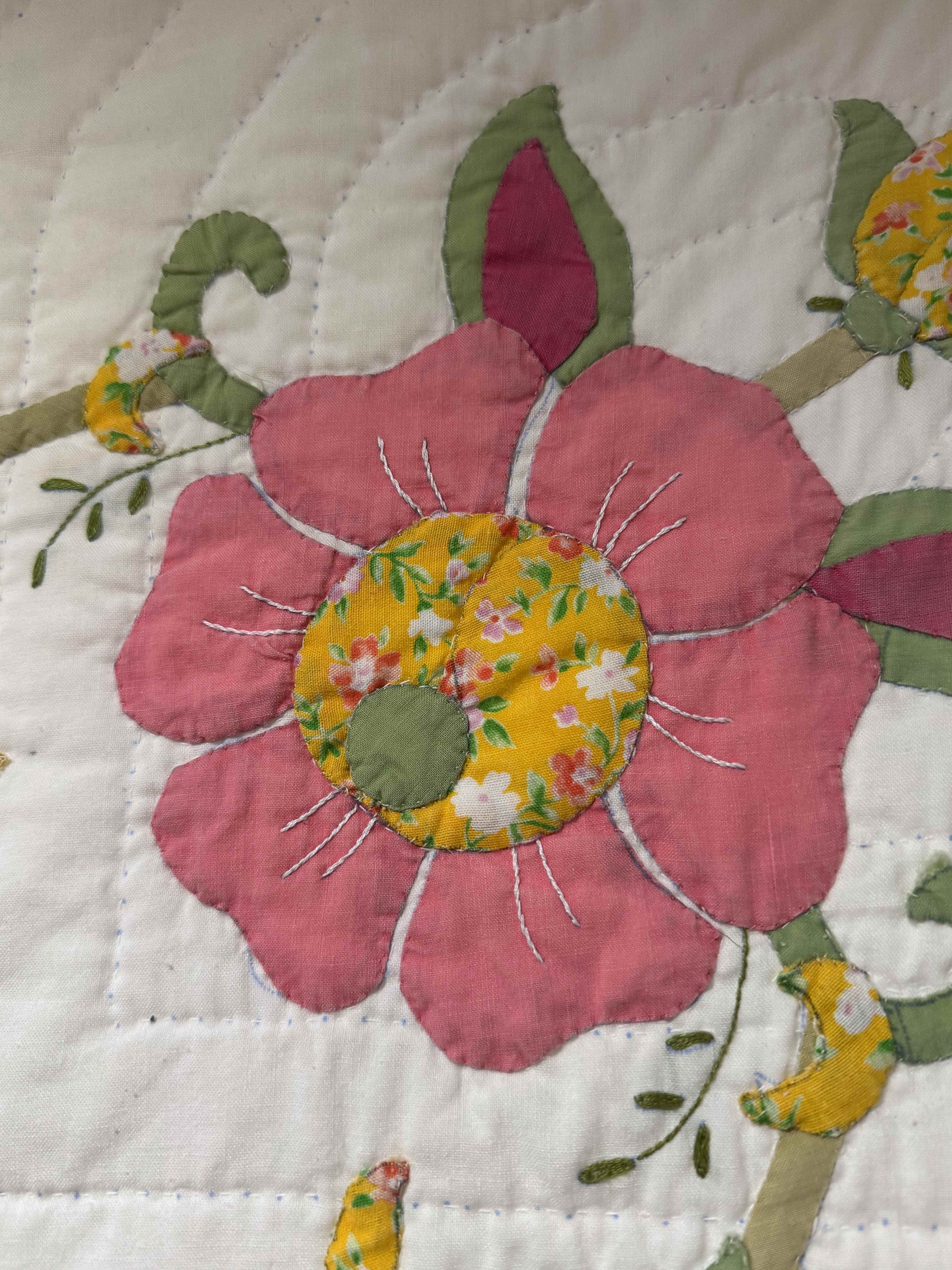 Vintage Quilt Calico Rose Kit Quilt