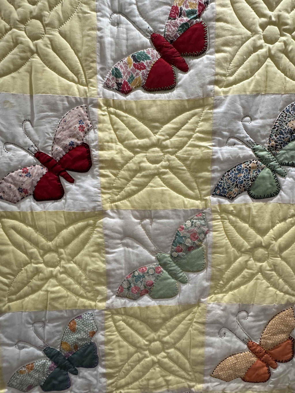 **SOLD Vintage Quilt Butterfly Applique SOLD**
