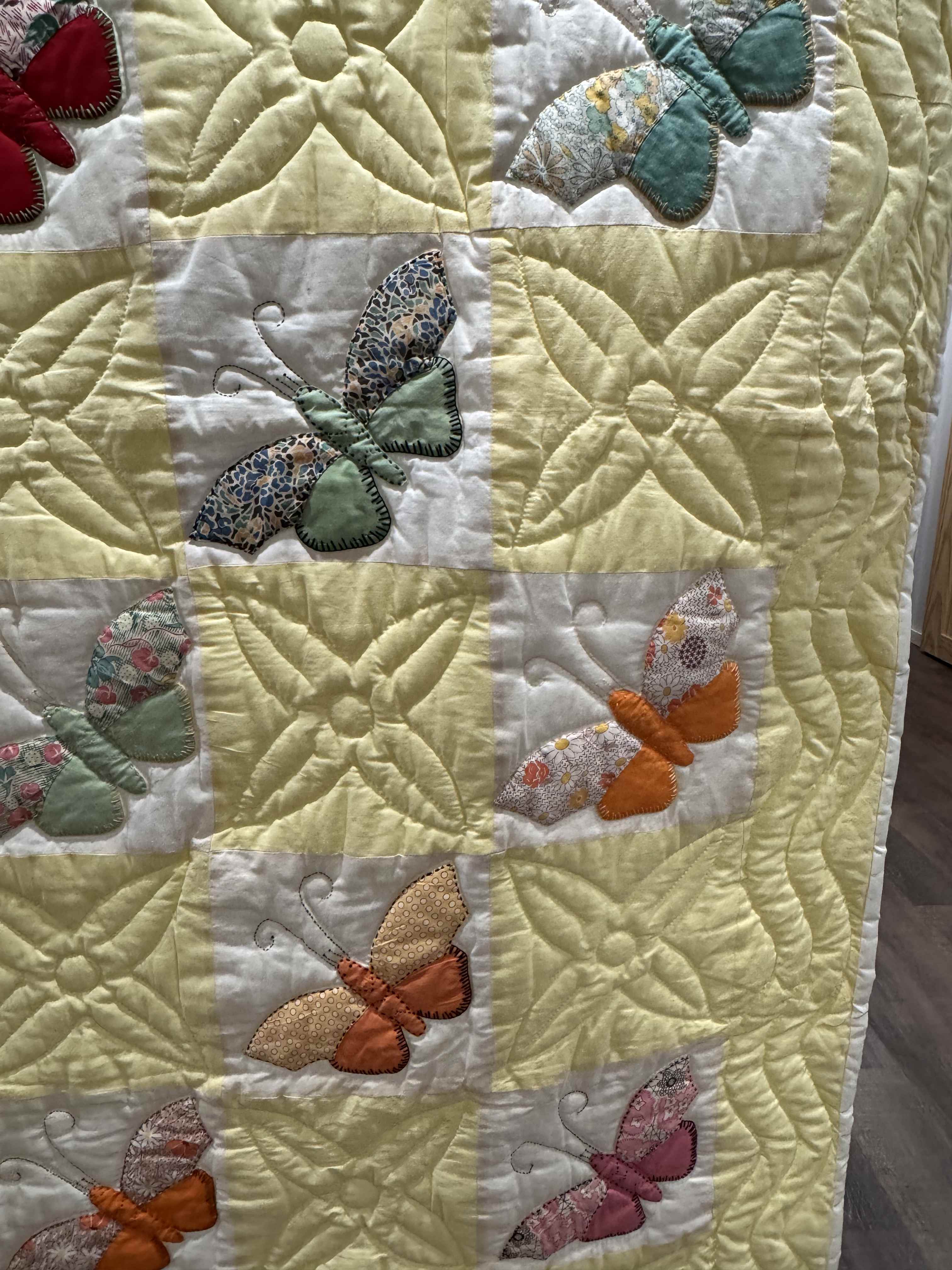 **SOLD Vintage Quilt Butterfly Applique SOLD**