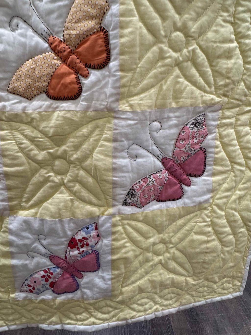 **SOLD Vintage Quilt Butterfly Applique SOLD**