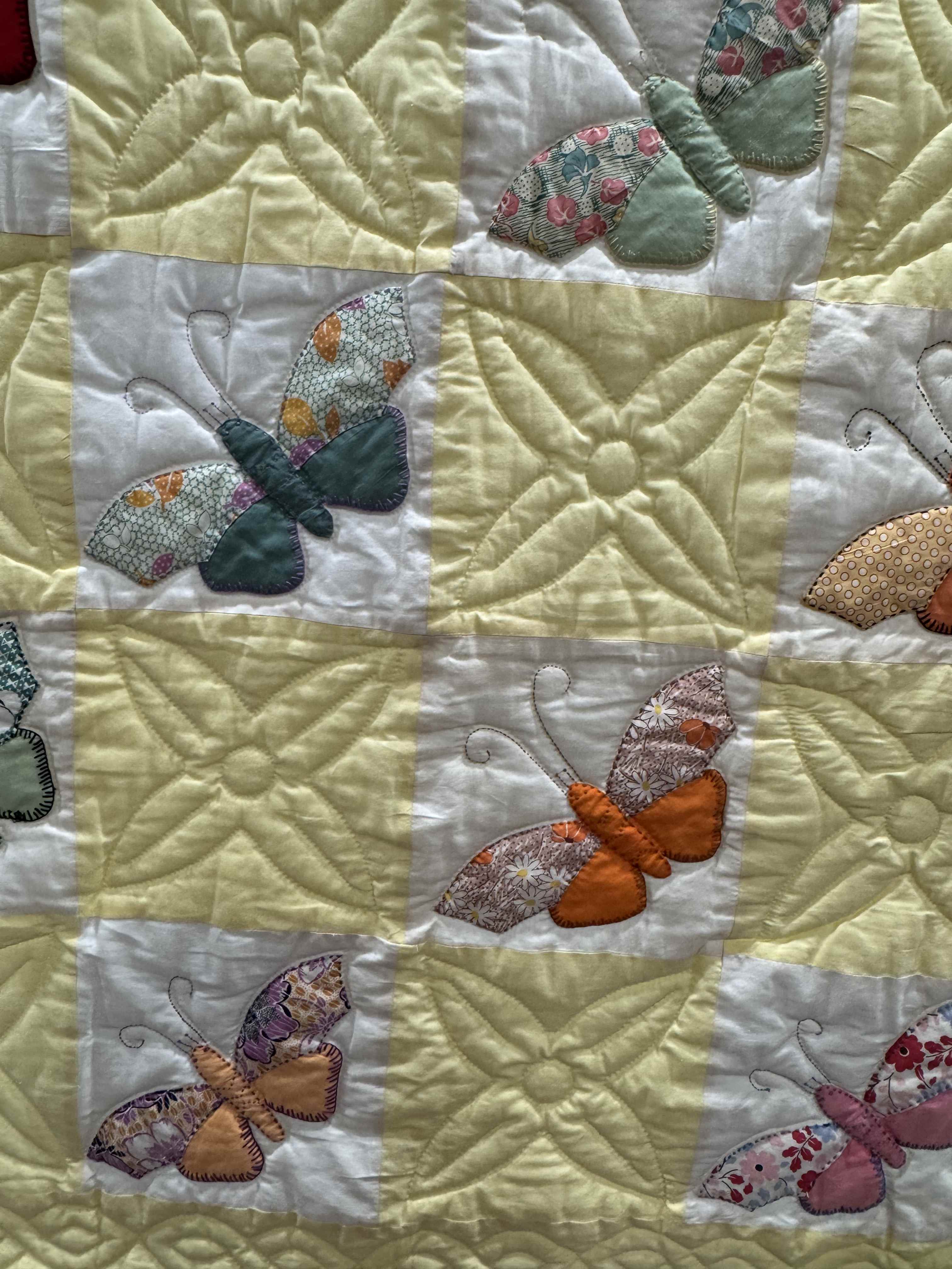 **SOLD Vintage Quilt Butterfly Applique SOLD**