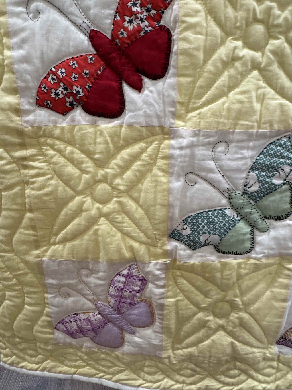 **SOLD Vintage Quilt Butterfly Applique SOLD**