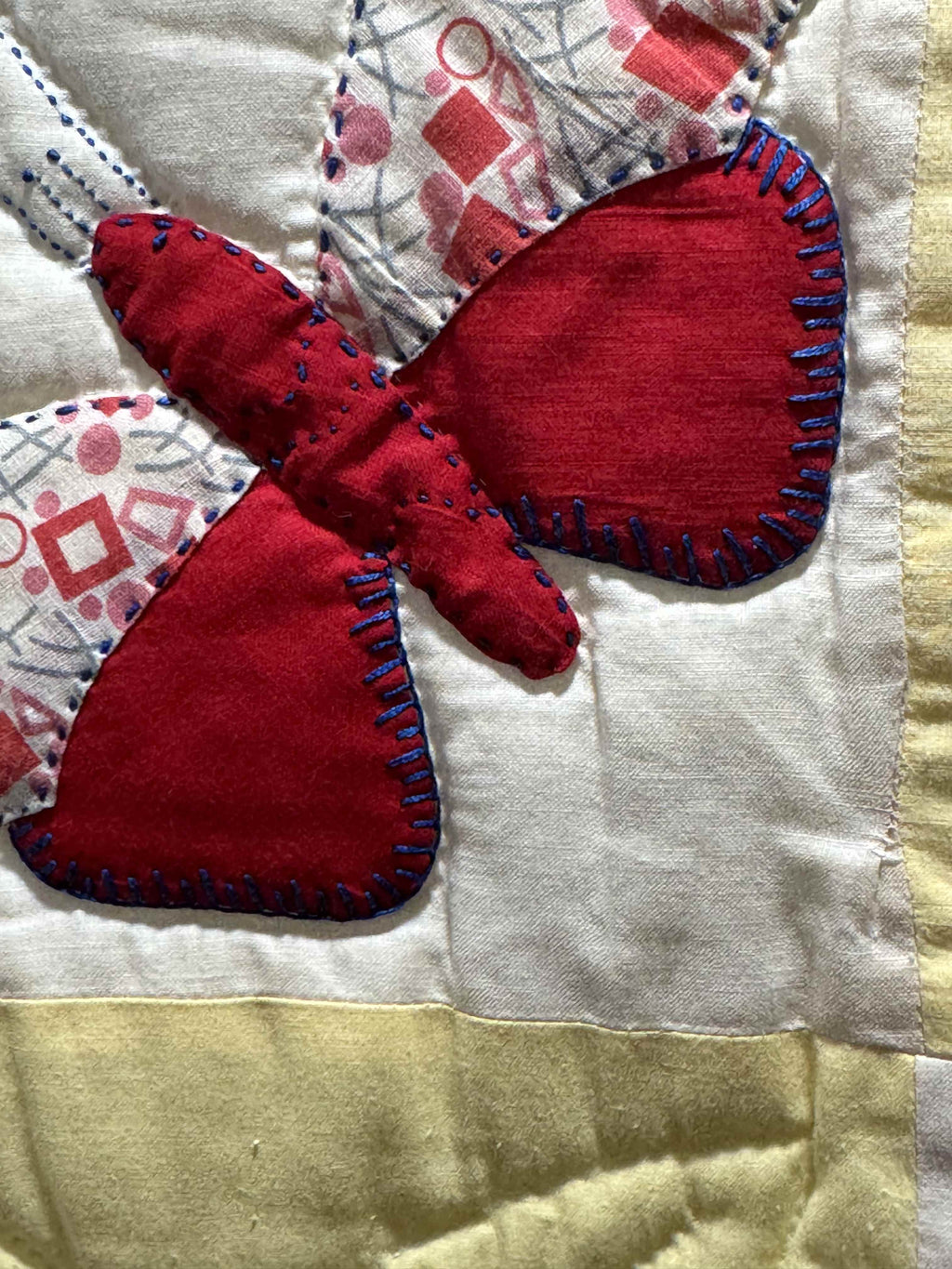 **SOLD Vintage Quilt Butterfly Applique SOLD**