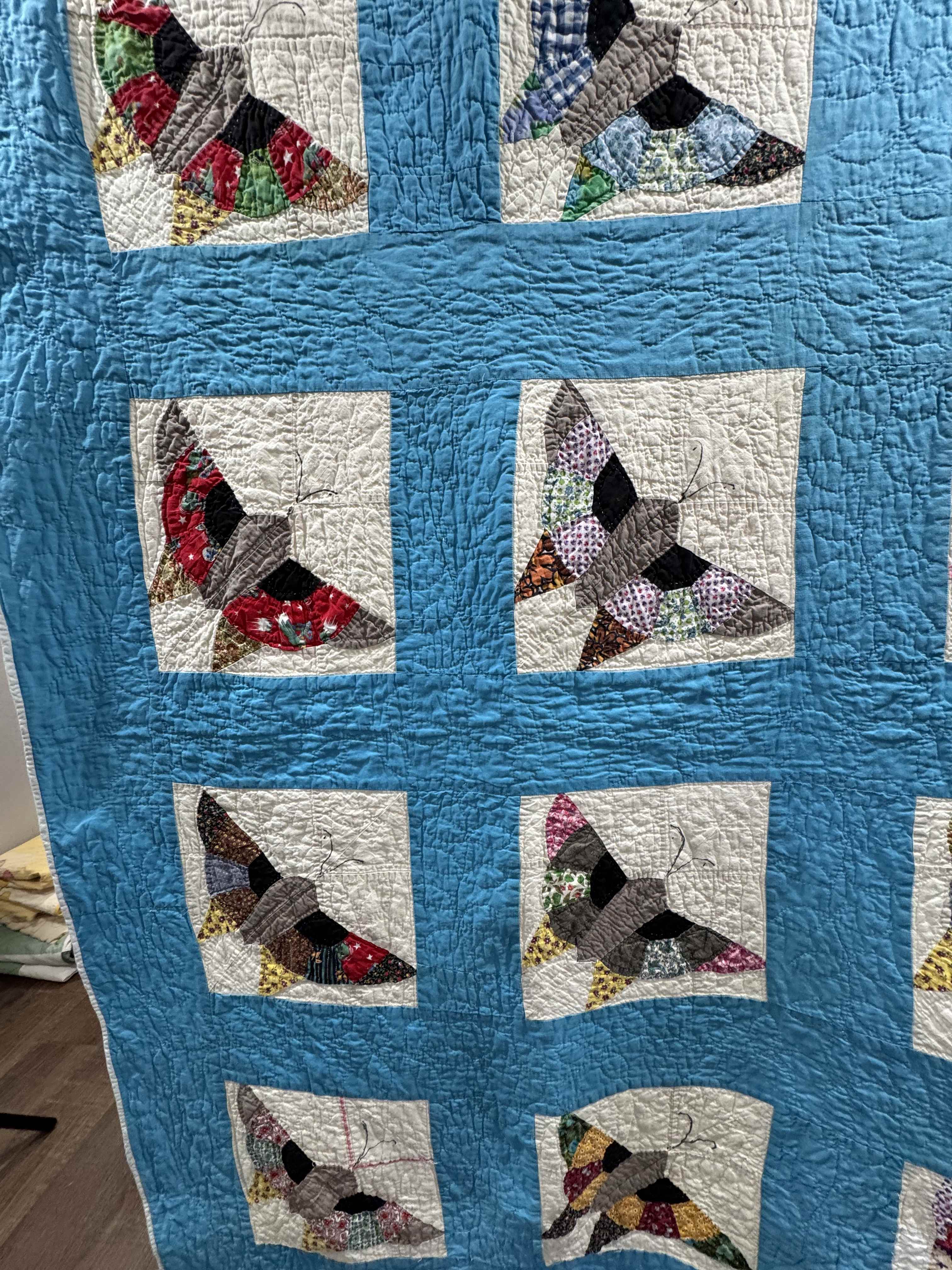 **SOLD Vintage Quilt Pieced Butterfly SOLD**