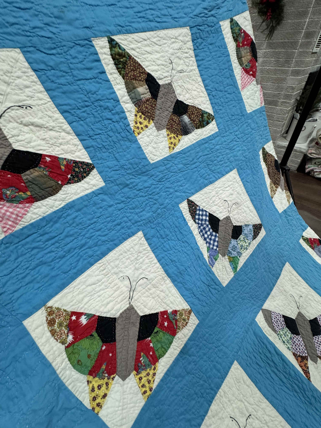 **SOLD Vintage Quilt Pieced Butterfly SOLD**