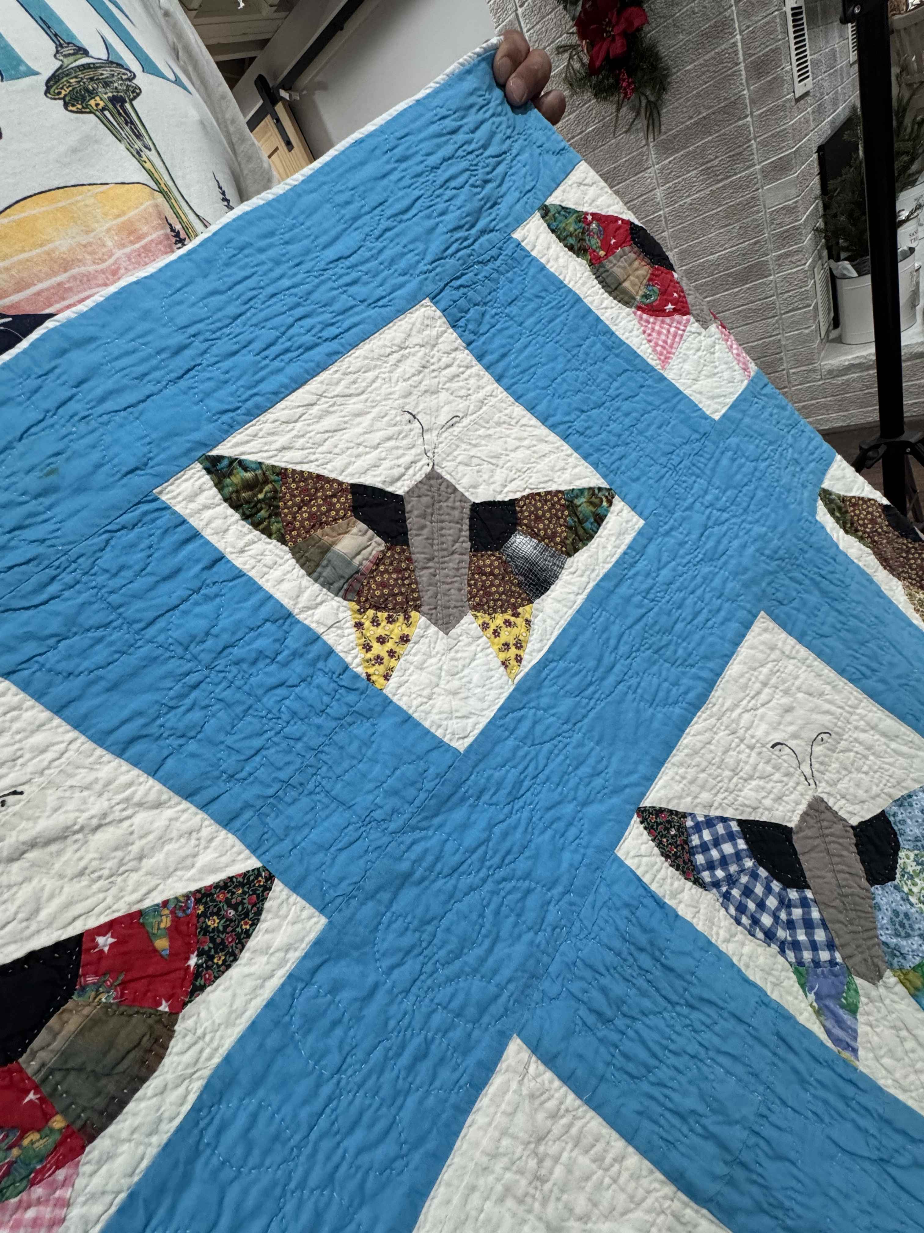 **SOLD Vintage Quilt Pieced Butterfly SOLD**
