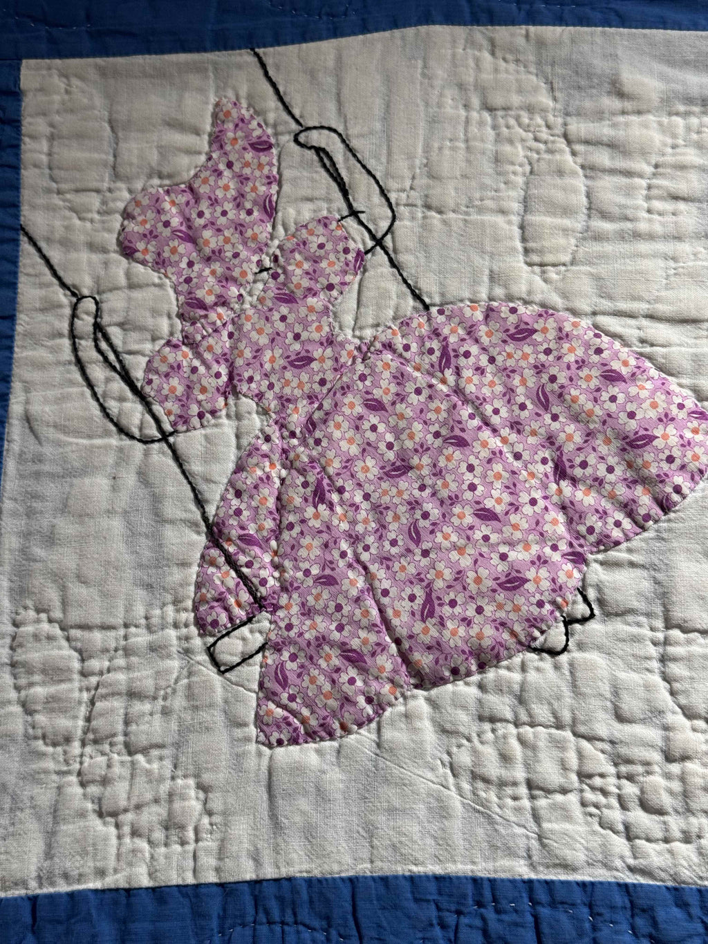 **SOLD Vintage Quilt Sunbonnet Sue on a Swing SOLD**