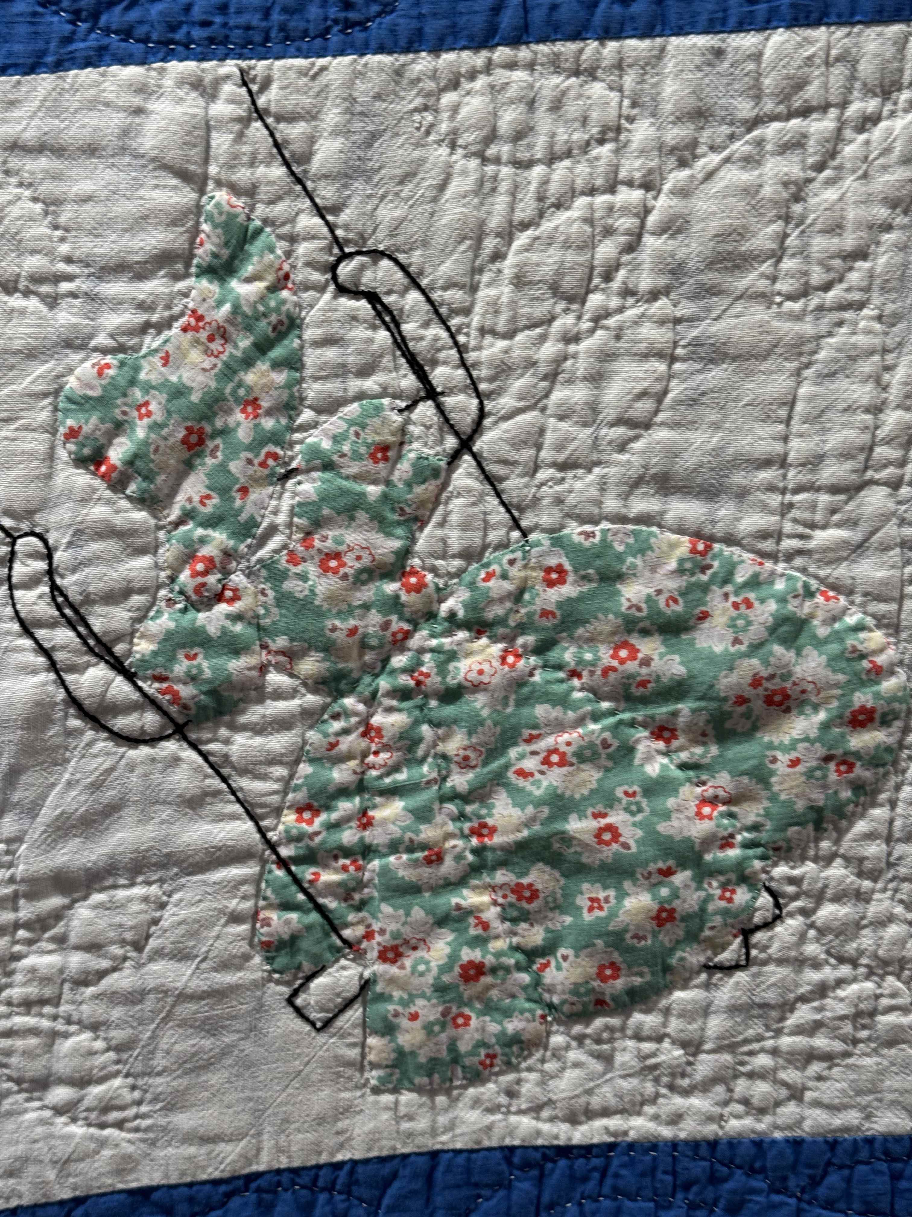 **SOLD Vintage Quilt Sunbonnet Sue on a Swing SOLD**