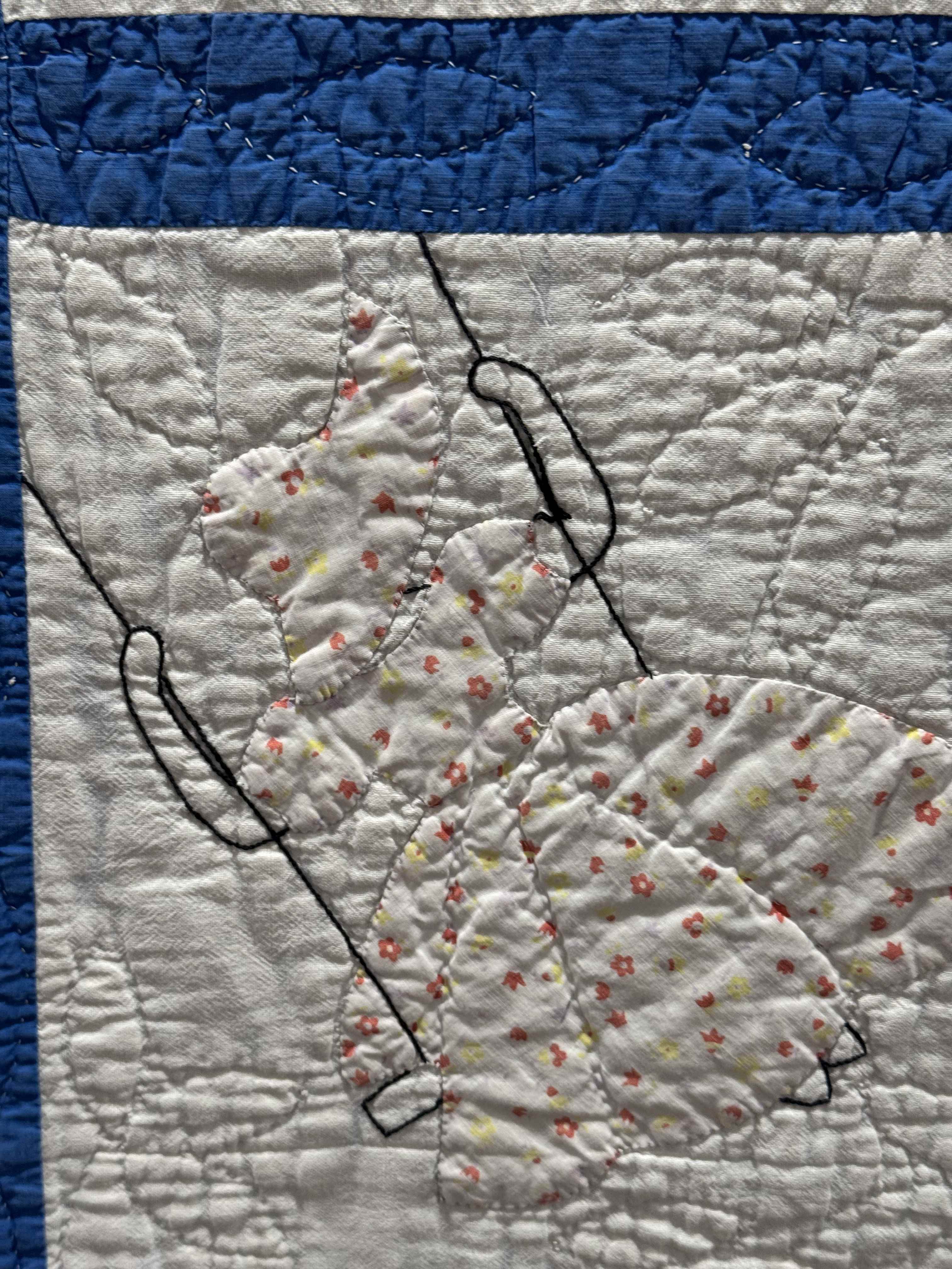 **SOLD Vintage Quilt Sunbonnet Sue on a Swing SOLD**