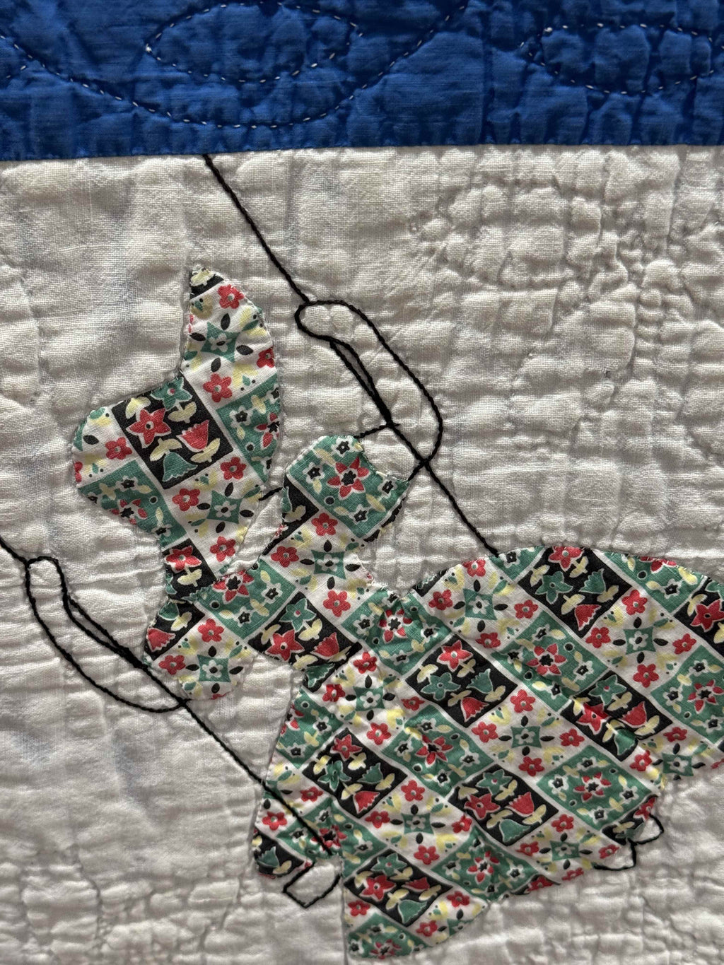 **SOLD Vintage Quilt Sunbonnet Sue on a Swing SOLD**