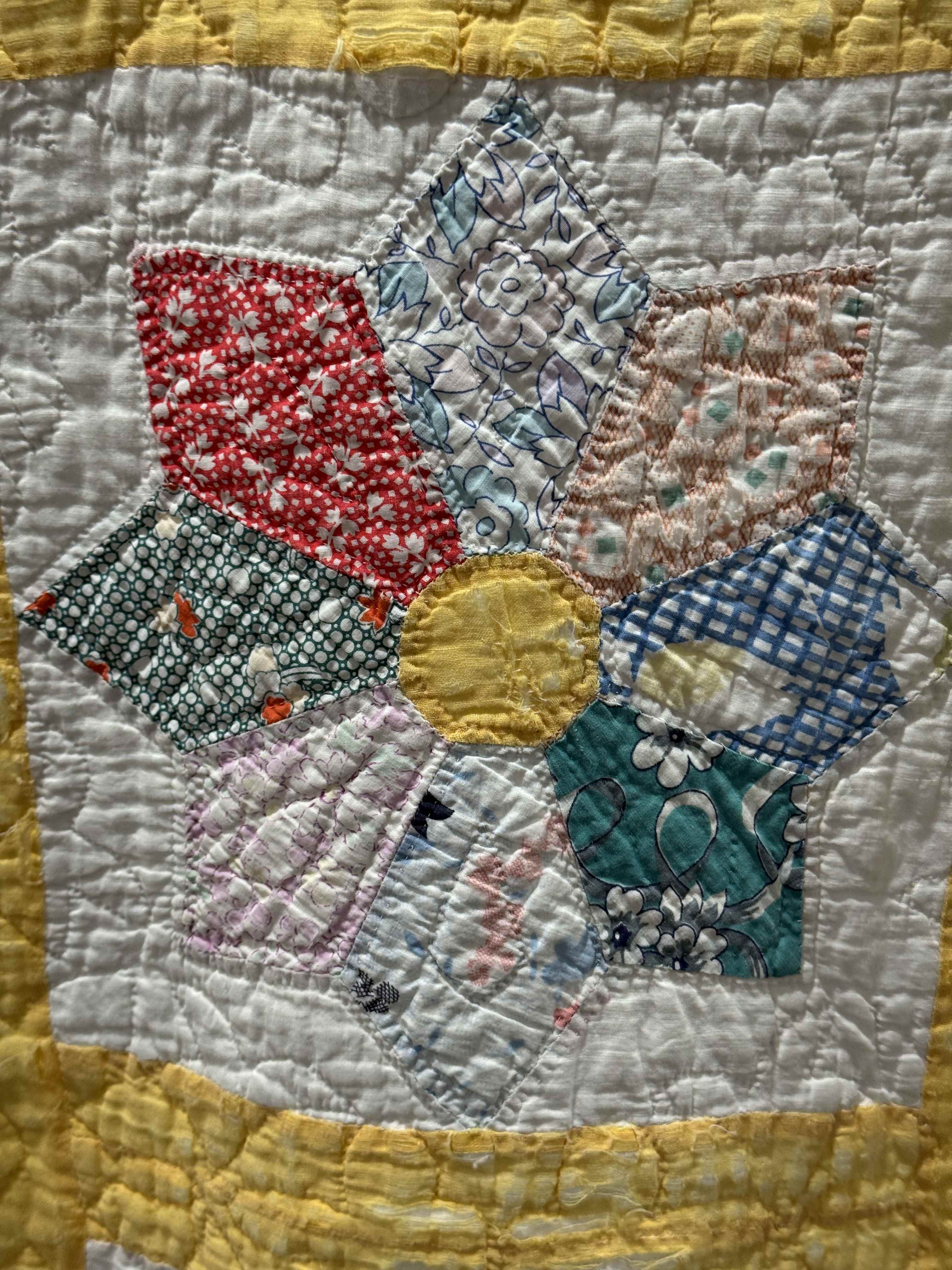Vintage Quilt Dresden Star