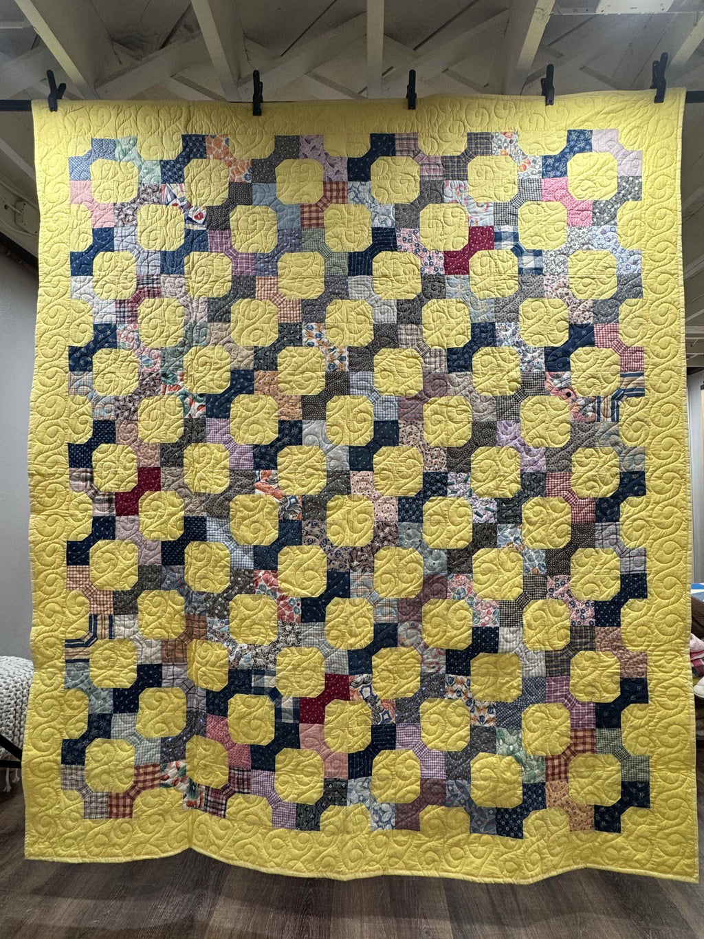 Vintage Quilt Three Dimensional Bowtie