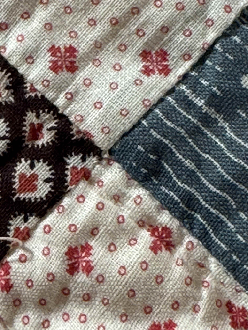 Antique Quilt Nine Patch on Point