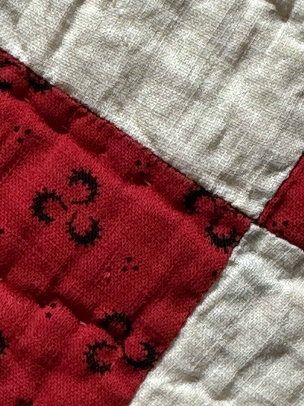 Antique Quilt Nine Patch on Point