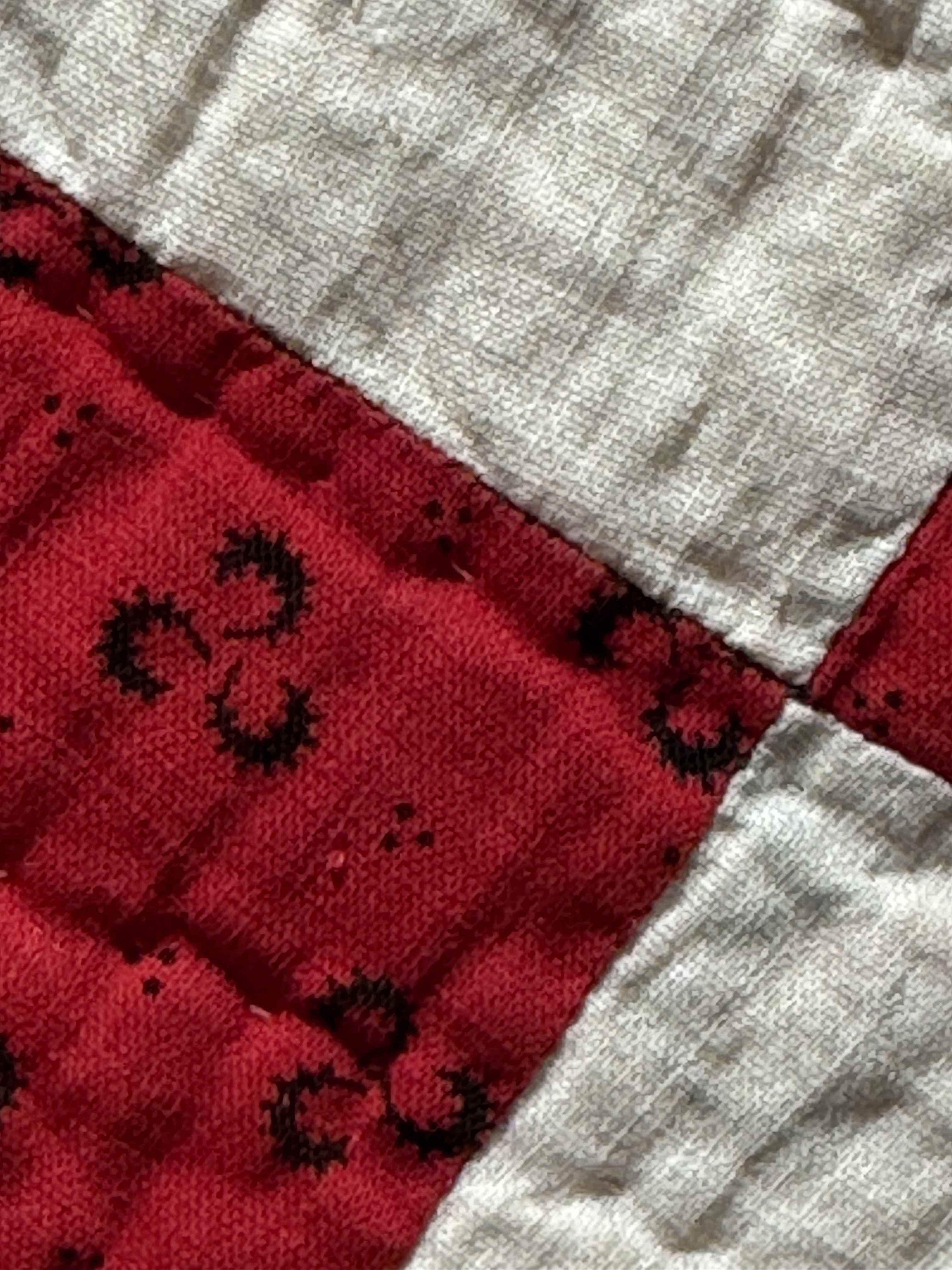 Antique Quilt Nine Patch on Point