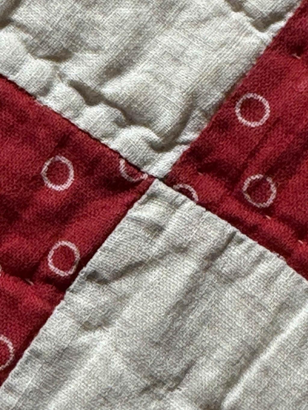 Antique Quilt Nine Patch on Point