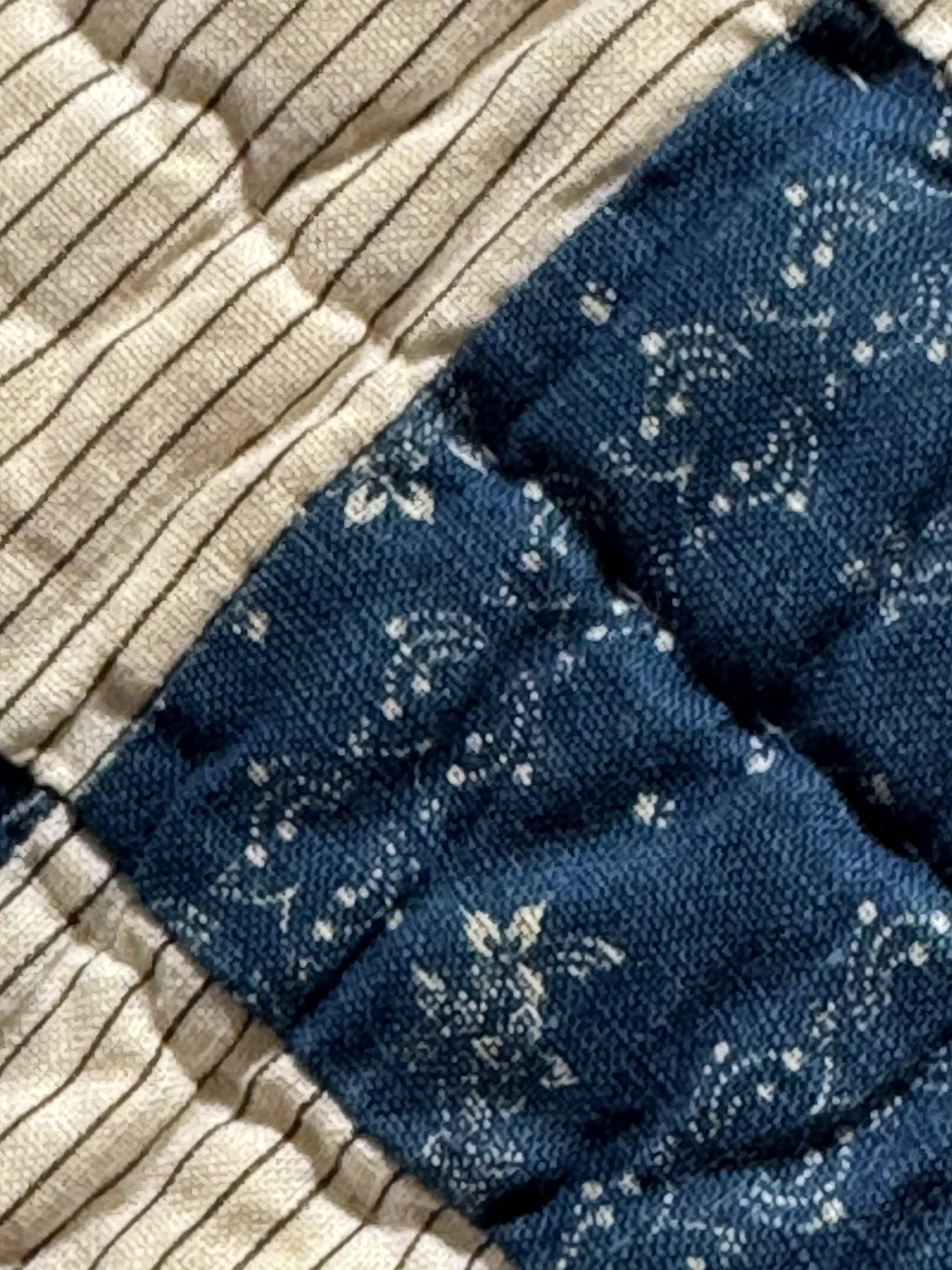 Antique Quilt Nine Patch on Point