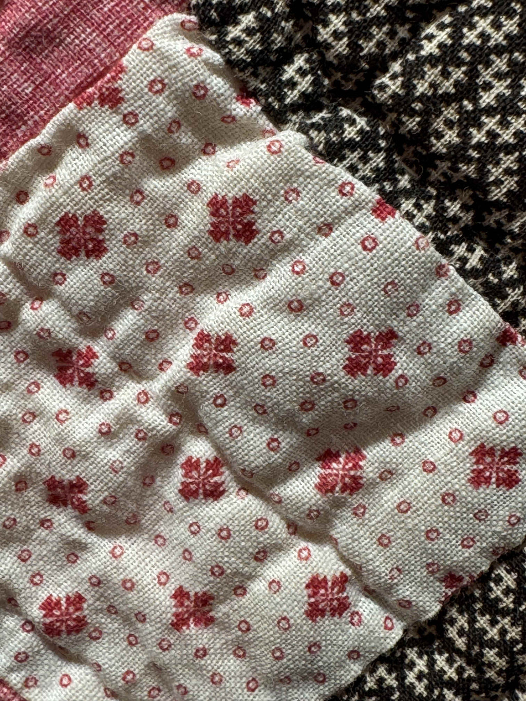 Antique Quilt Nine Patch on Point