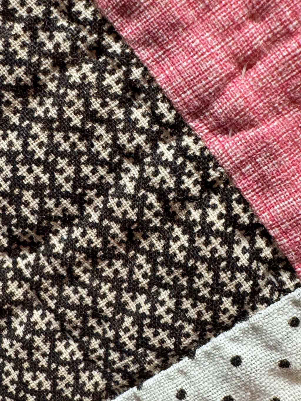 Antique Quilt Nine Patch on Point