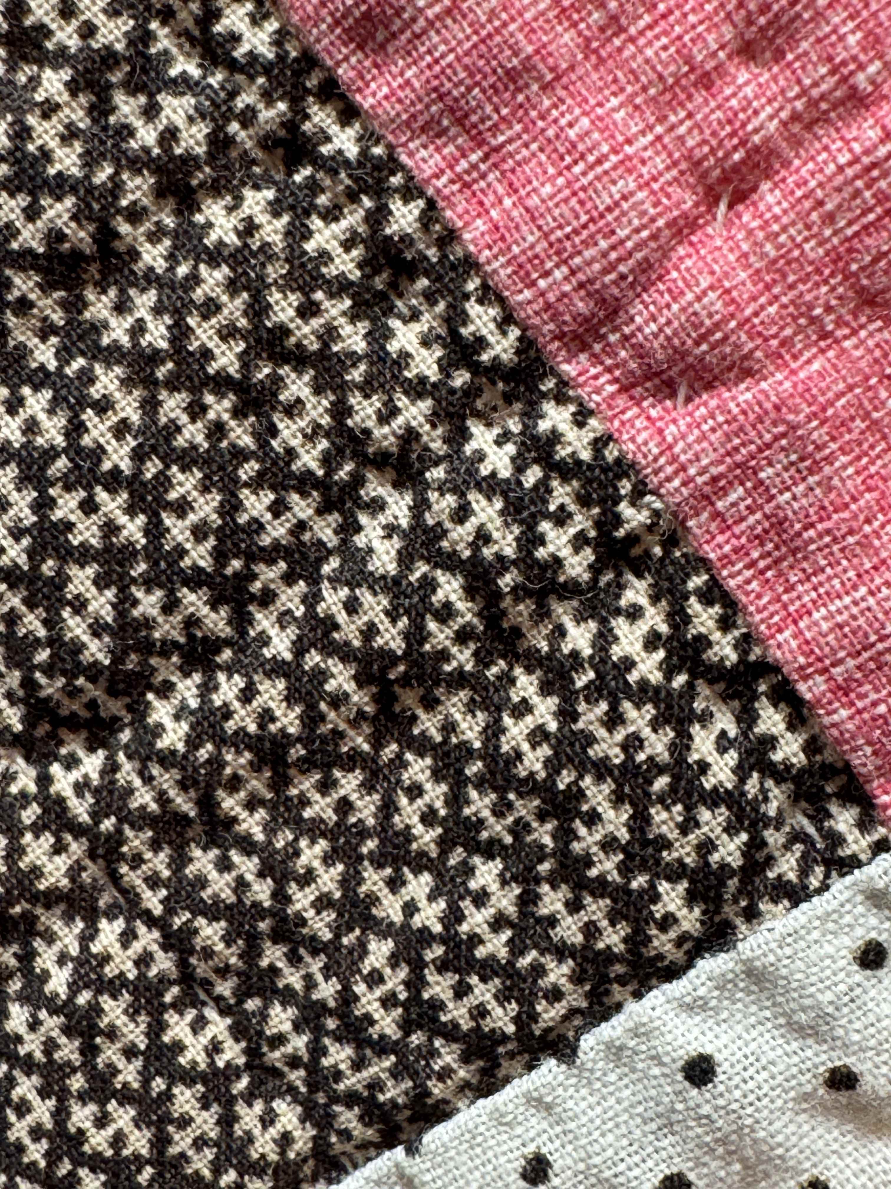 Antique Quilt Nine Patch on Point