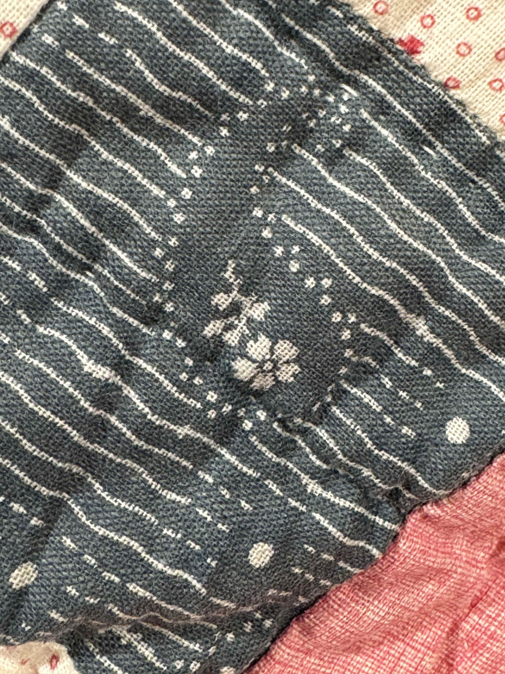 Antique Quilt Nine Patch on Point