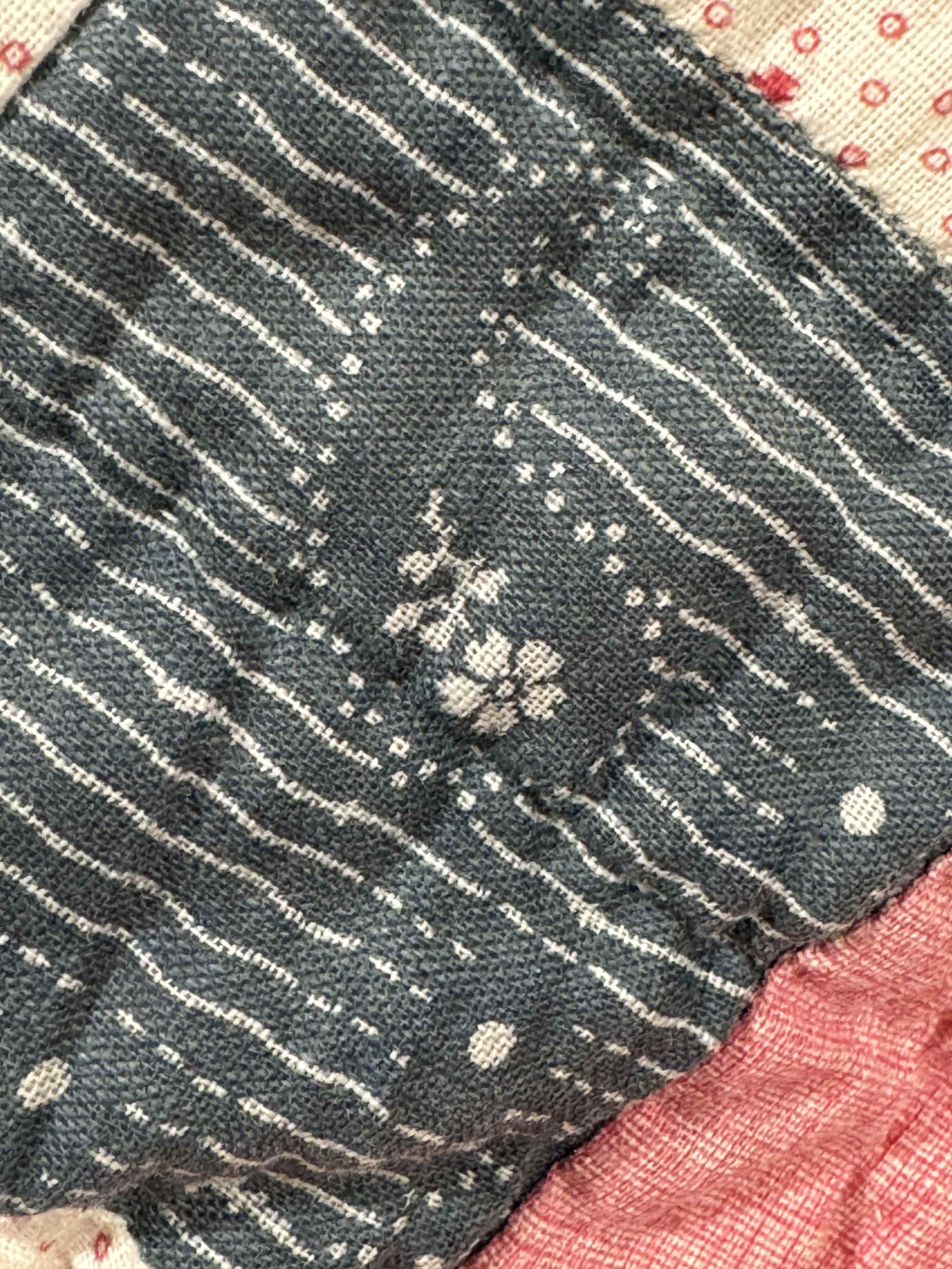Antique Quilt Nine Patch on Point