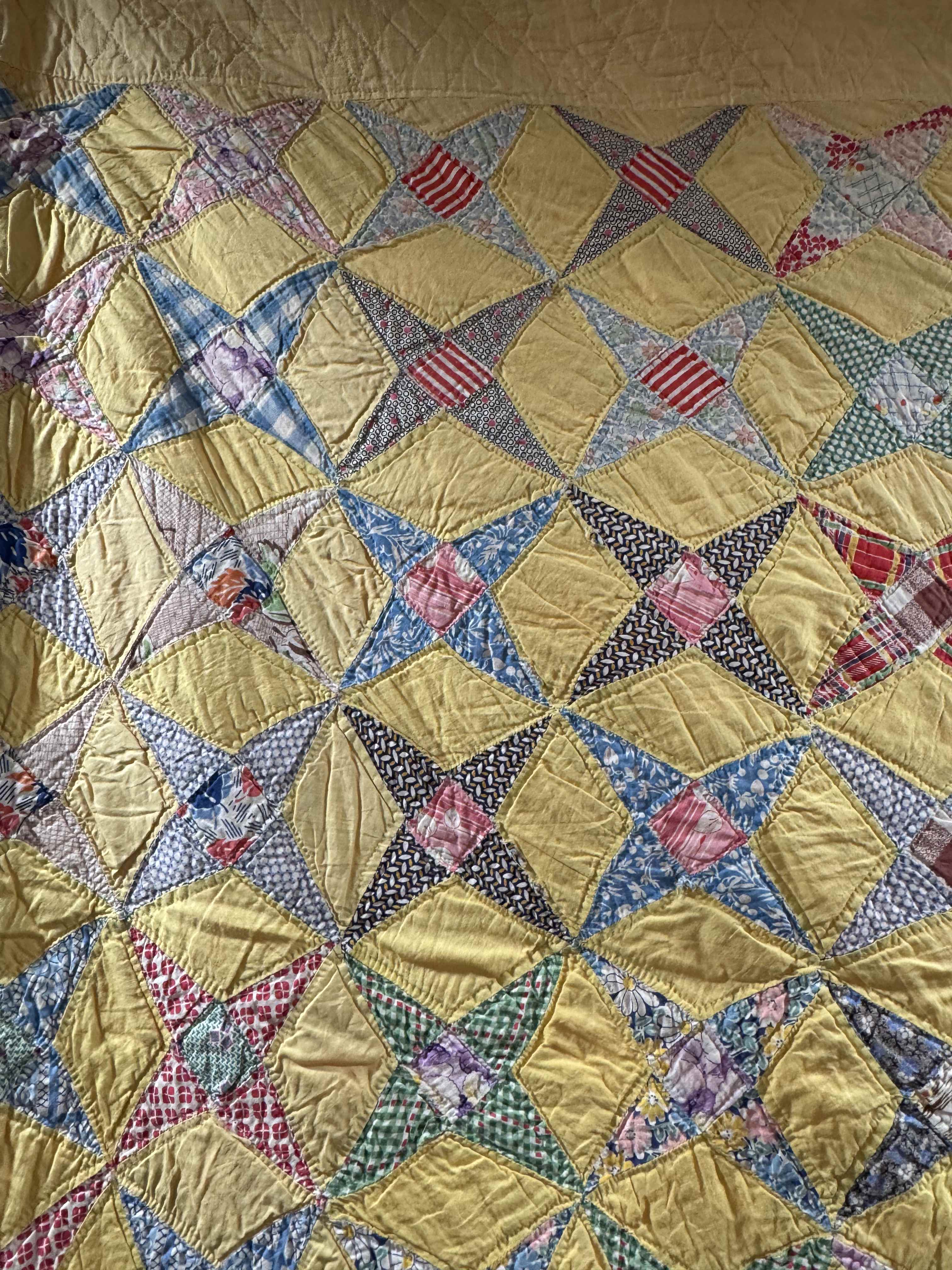 Vintage Quilt Star and Diamond