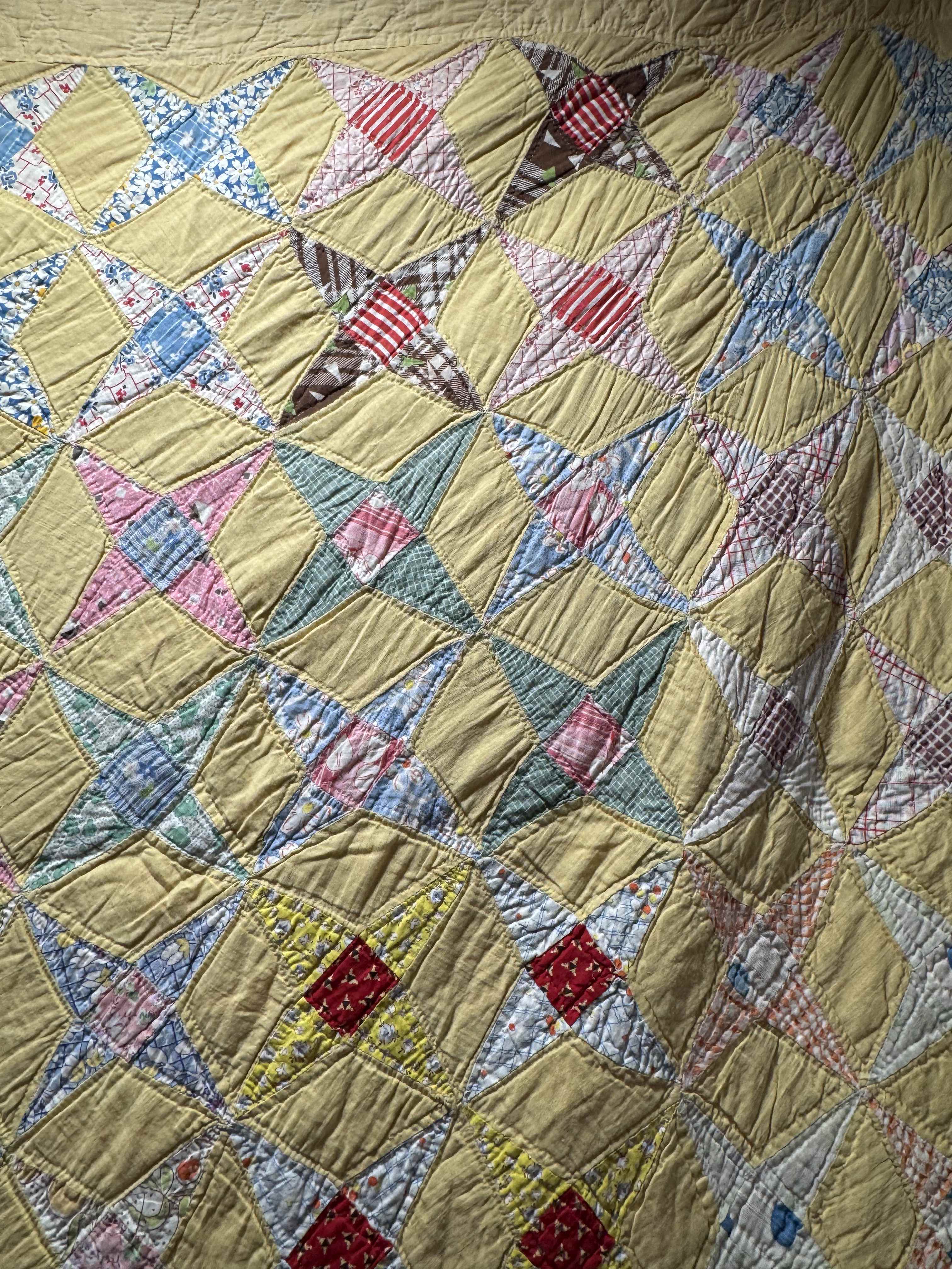 Vintage Quilt Star and Diamond